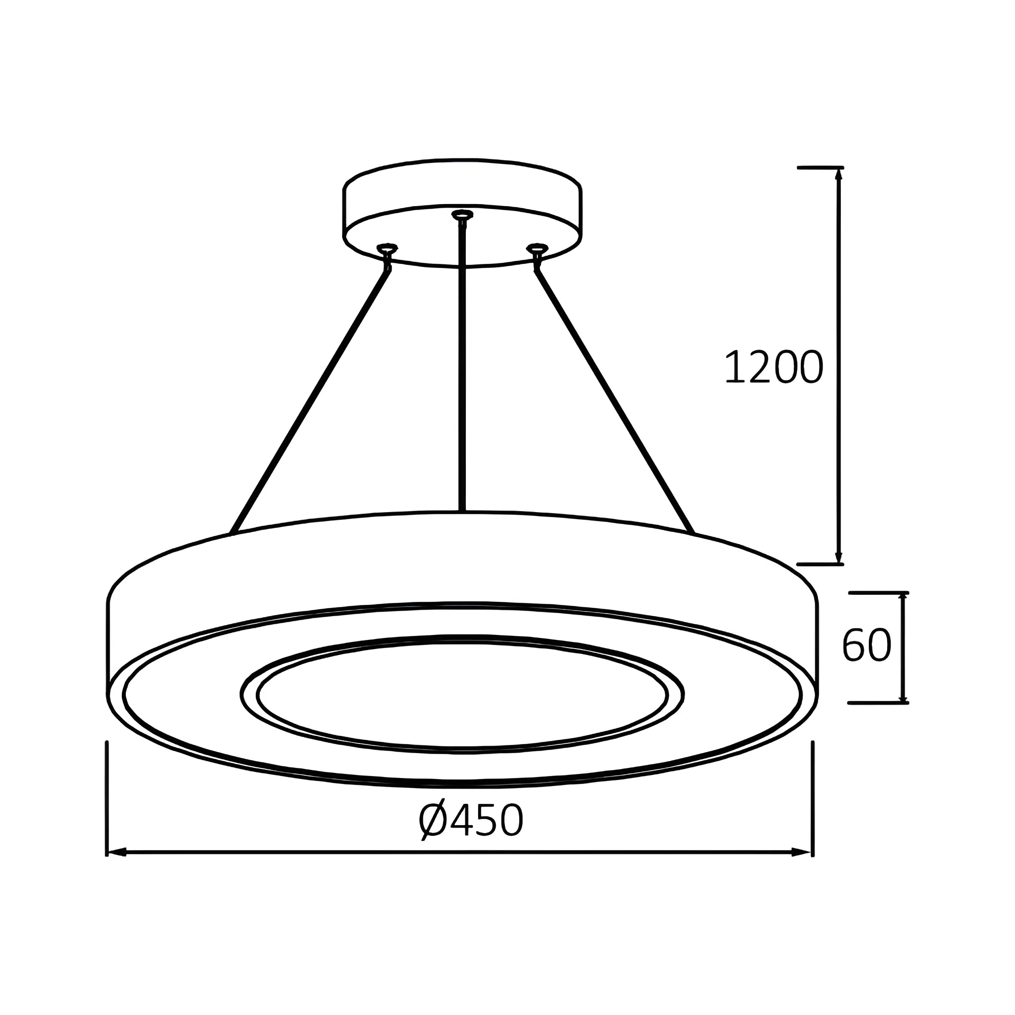 LED VISILICA OKRUGLA 36W BELI CCT — slika 3