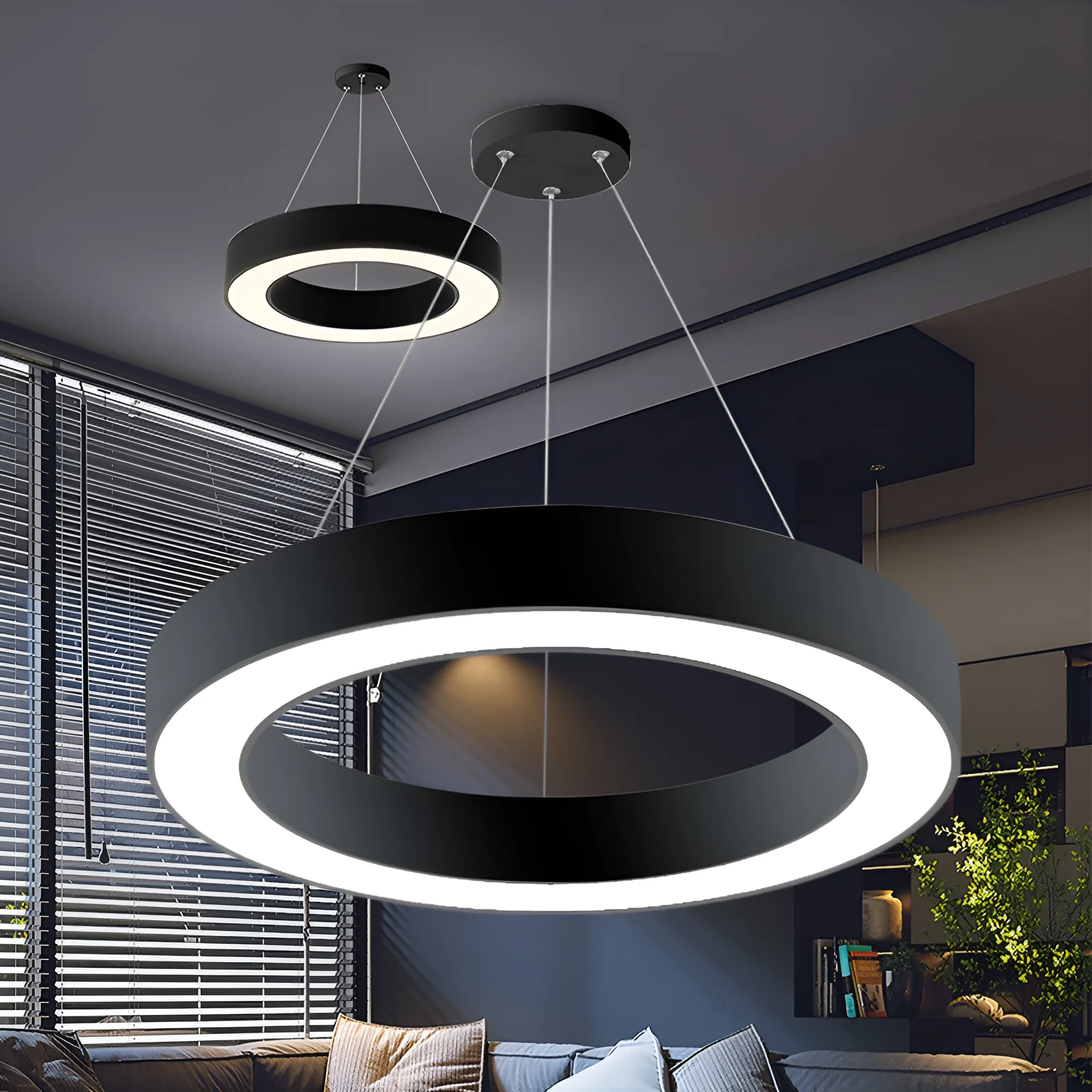 LED VISILICA OKRUGLA 36W CRNI CCT — slika 2