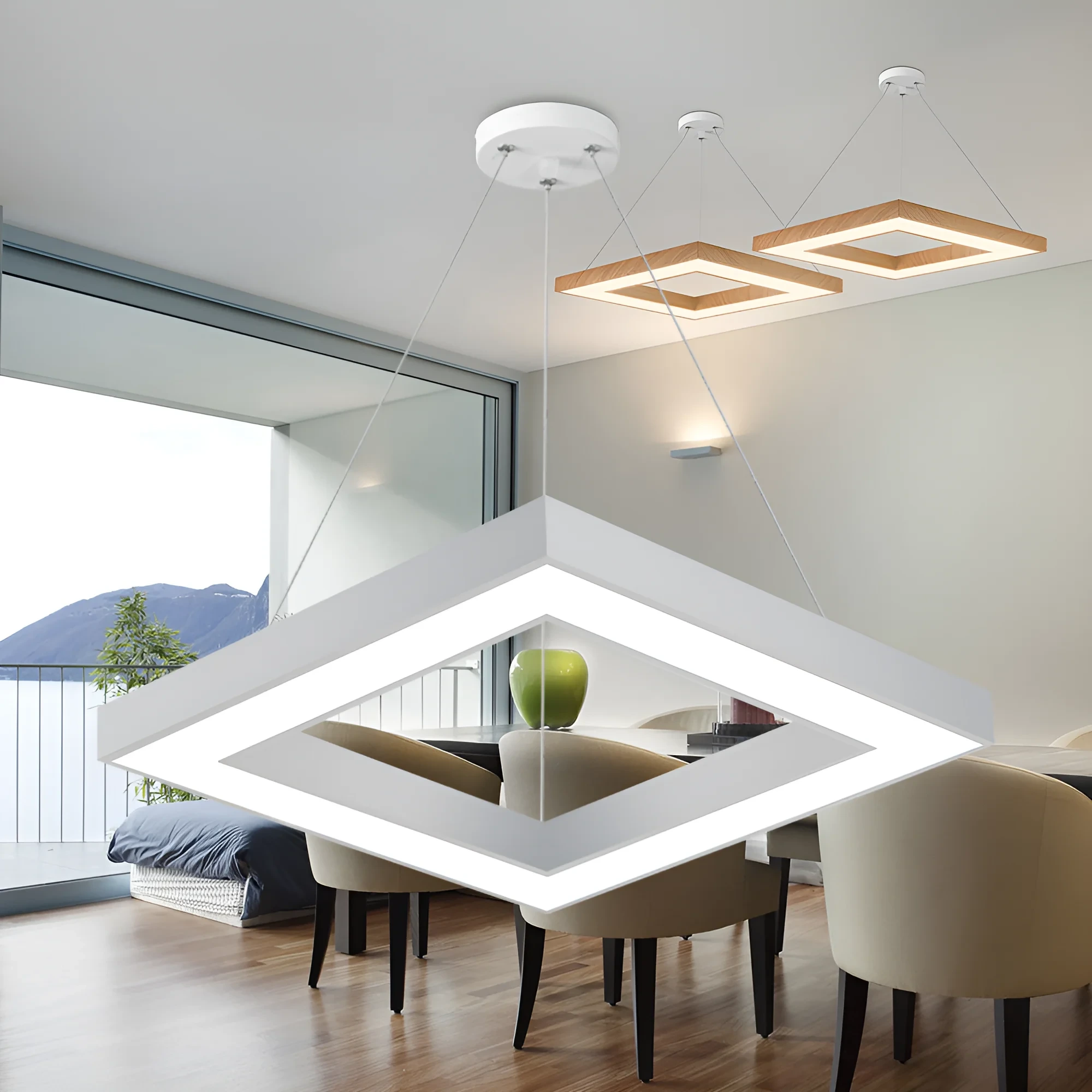 LED VISILICA KVADRATNA 36W BELI CCT — slika 2