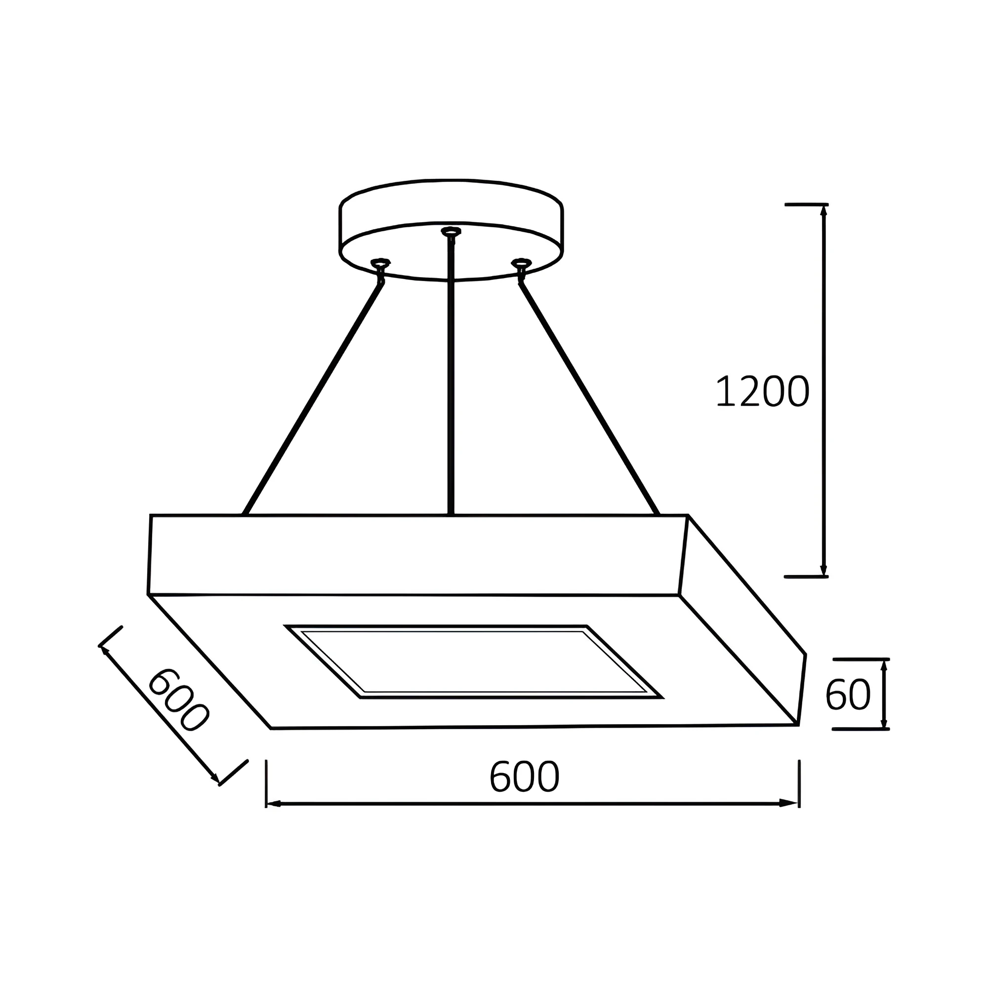 LED VISILICA KVADRATNA 45W BELI CCT SA DALJINSKIM — slika 4