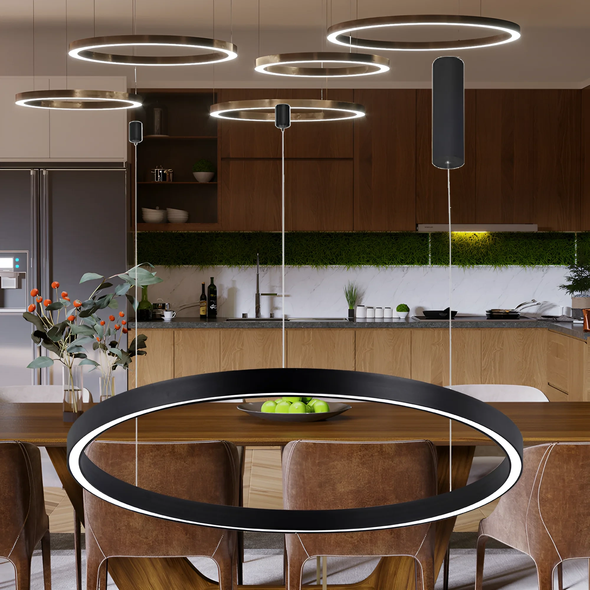 LED VISILICA OKRUGLA 35W CRNI CCT — slika 2