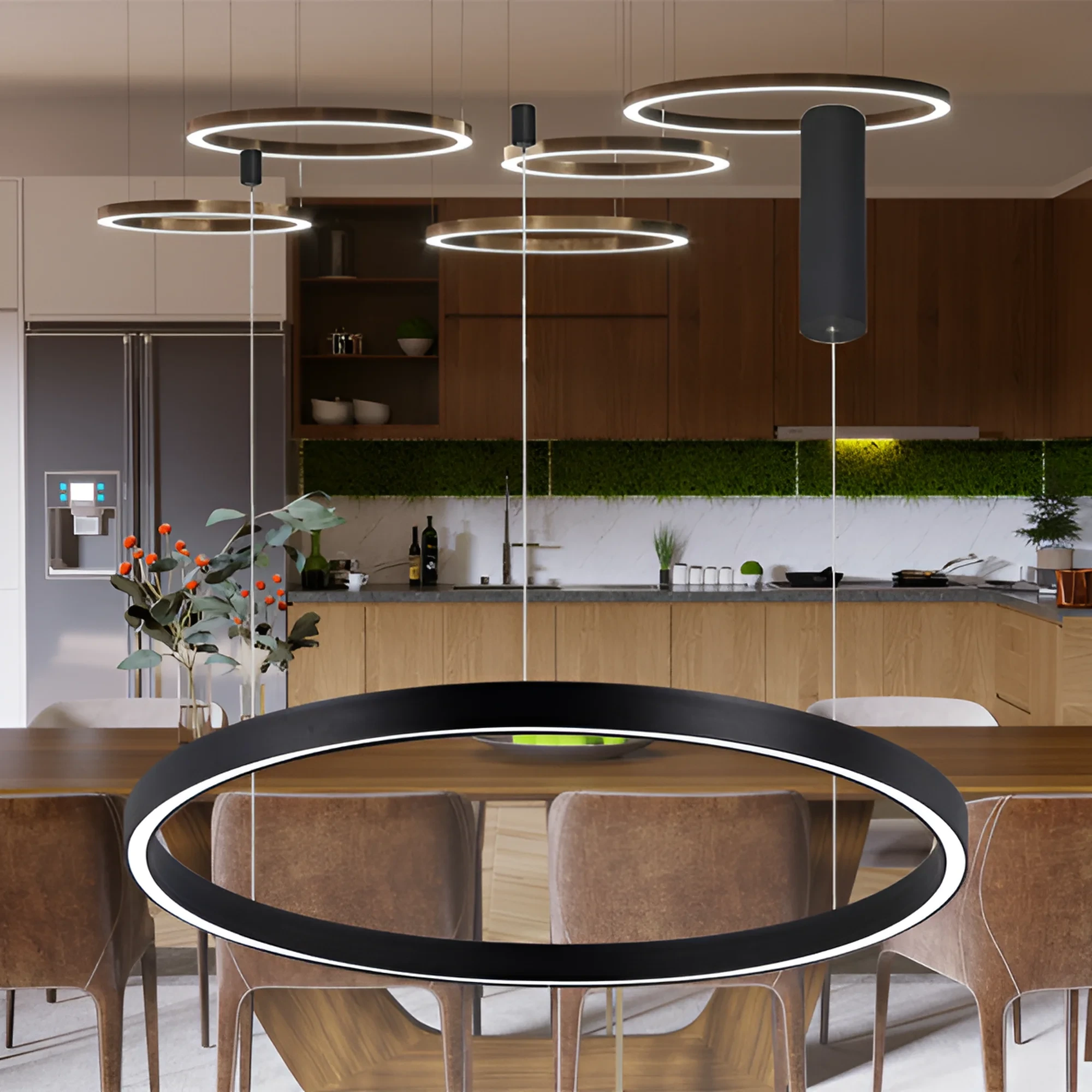 LED VISILICA OKRUGLA 45W CRNI CCT — slika 2