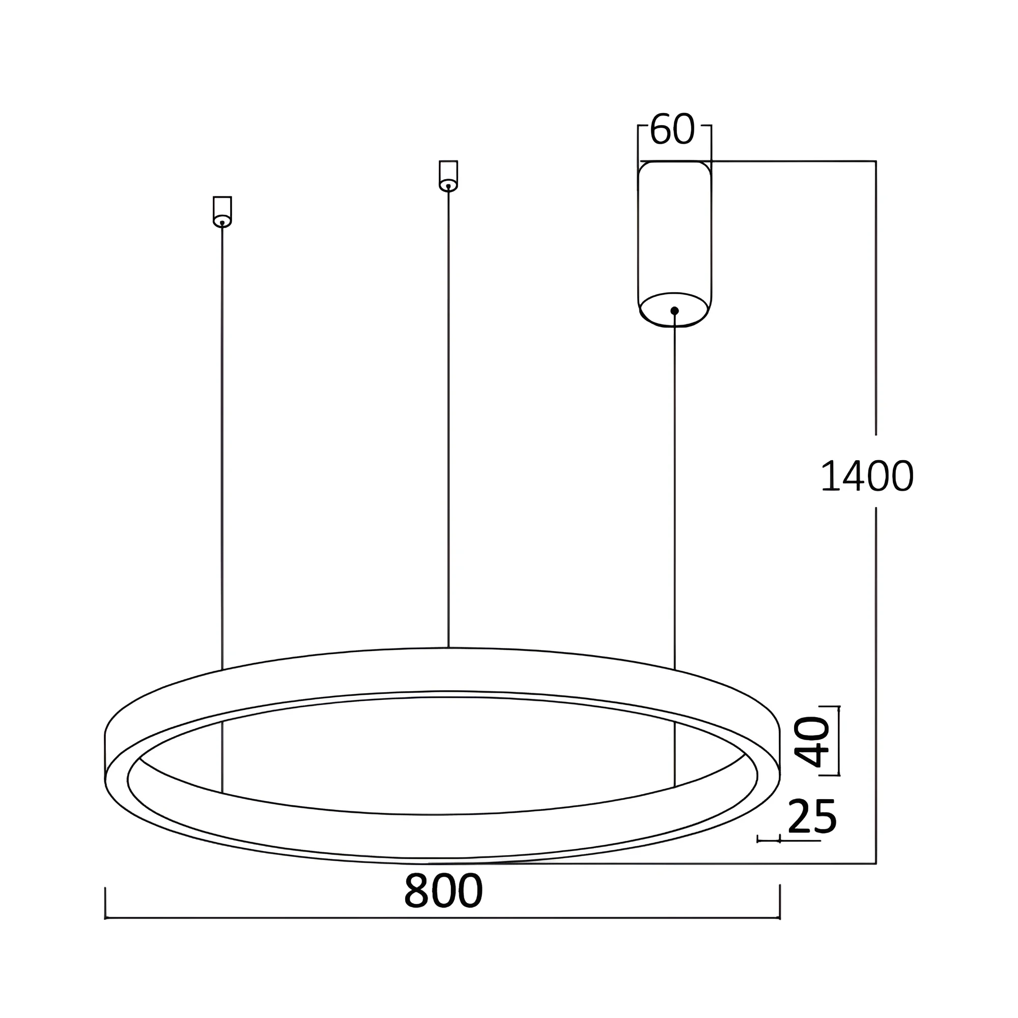 LED VISILICA OKRUGLA 45W ZLATNI CCT — slika 3