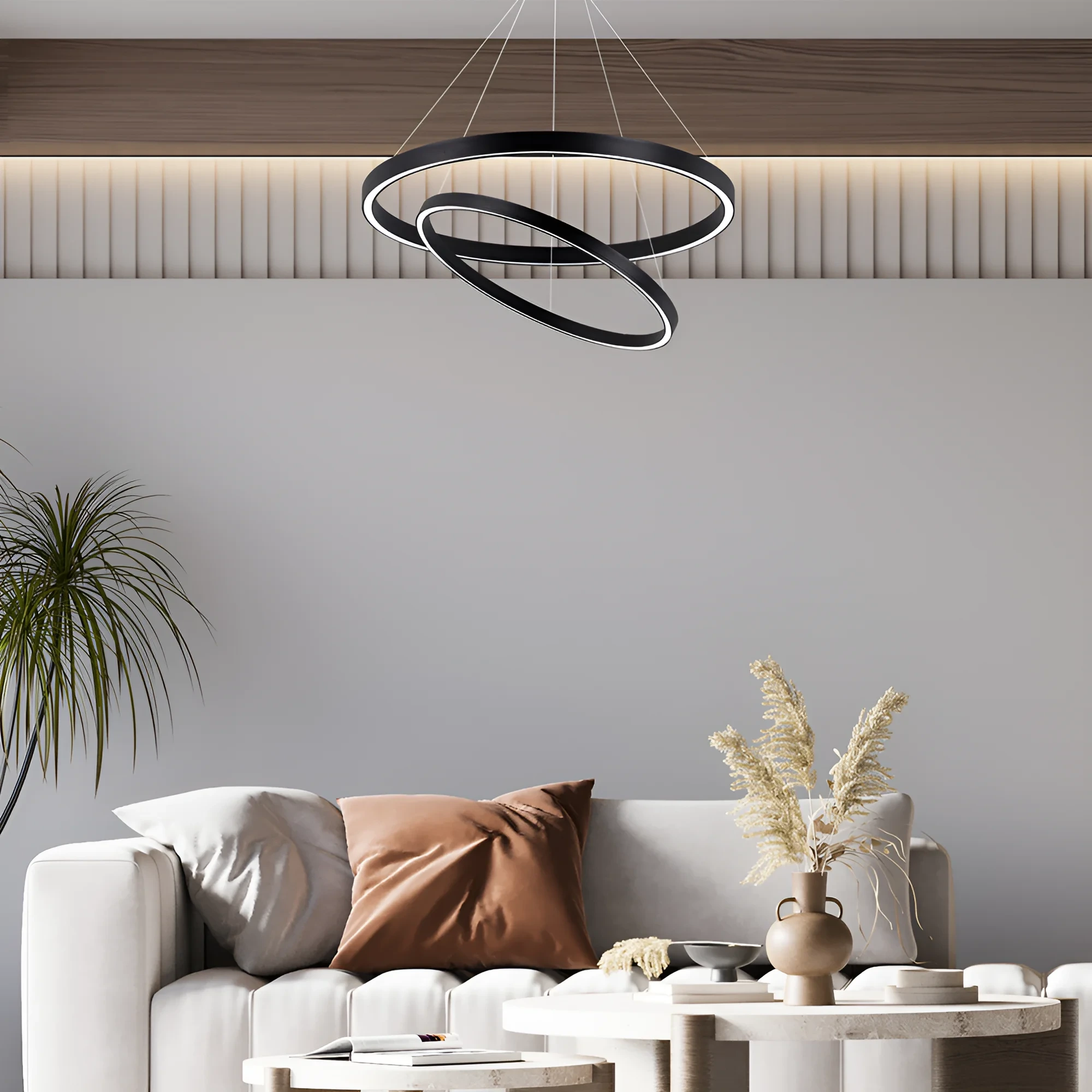 LED VISILICA OKRUGLA 65W CRNI CCT — slika 2