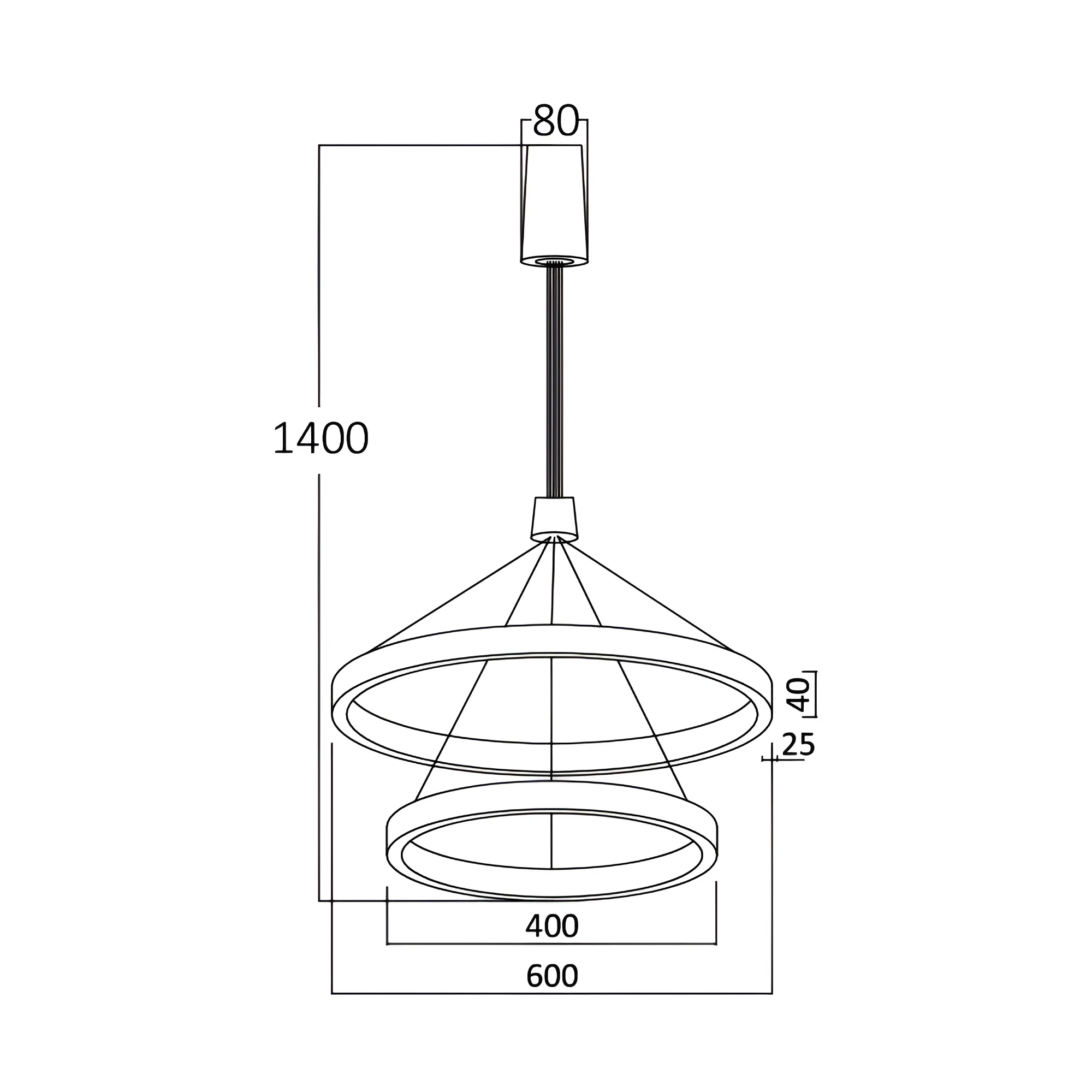 LED VISILICA OKRUGLA 65W CRNI CCT — slika 4