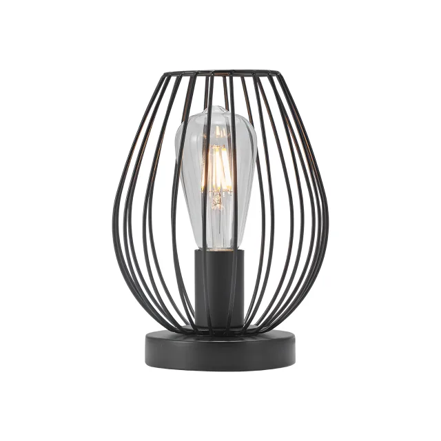 STONA LAMPA E27 CRNI
