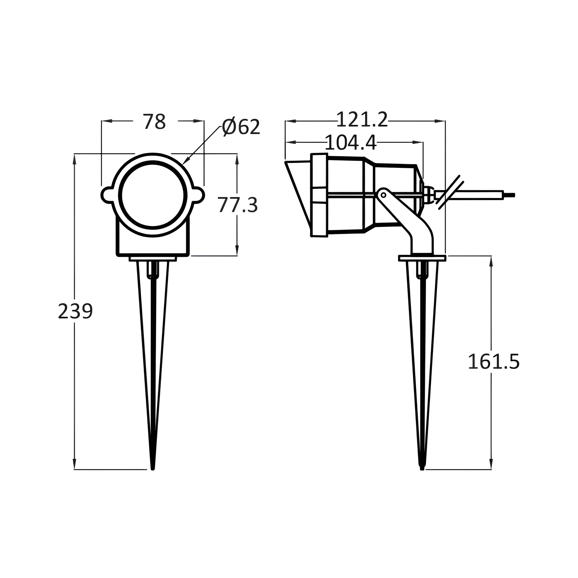 LED UBODNA SVETILJKA 9W SIVA AMBER IP65 — slika 4