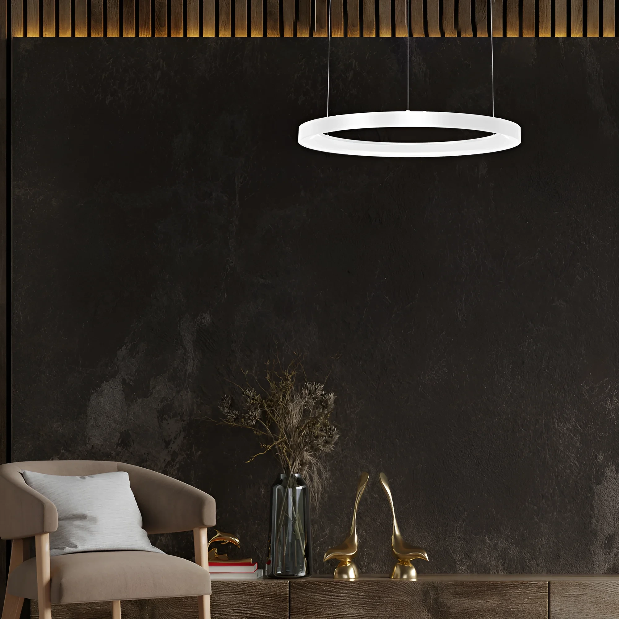 LED VISILICA OKRUGLA 46W BELI CCT IP20 — slika 2