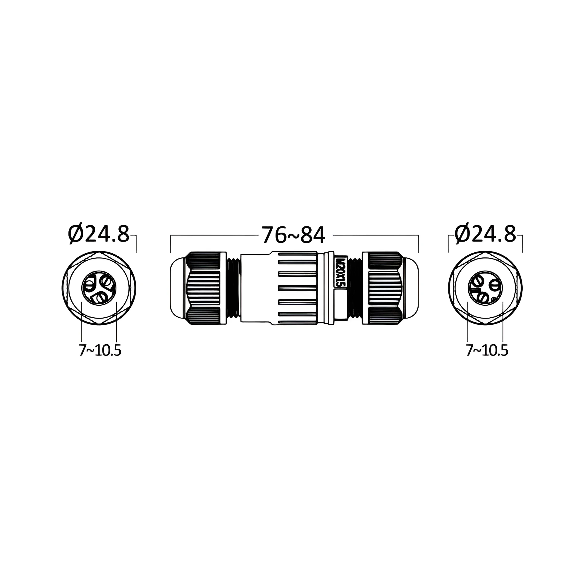 PG7-3LINE-BLC-IP67-CONNECTOR — slika 4