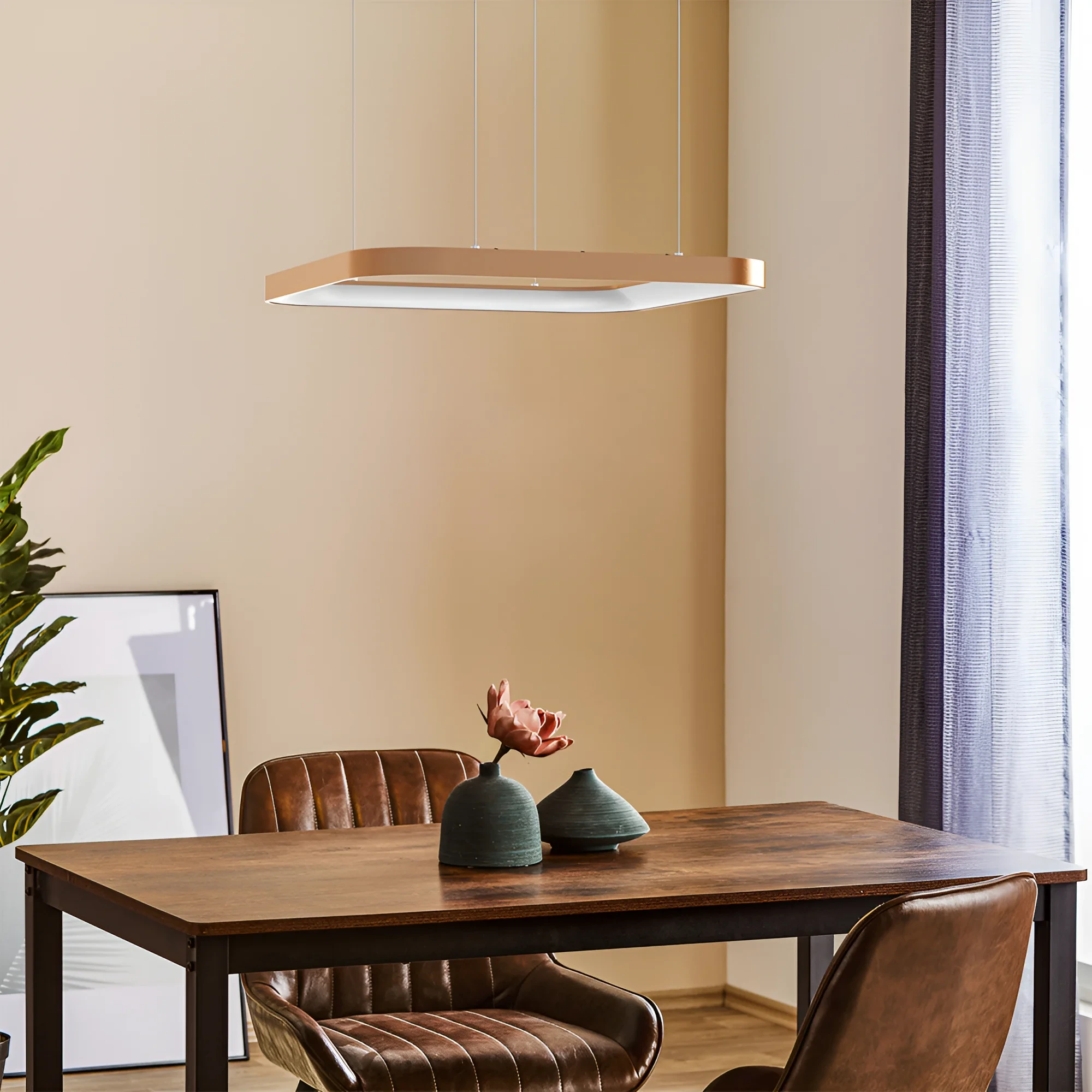 LED VISILICA KVADRATNA 46W ZLATNI CCT IP20 — slika 2