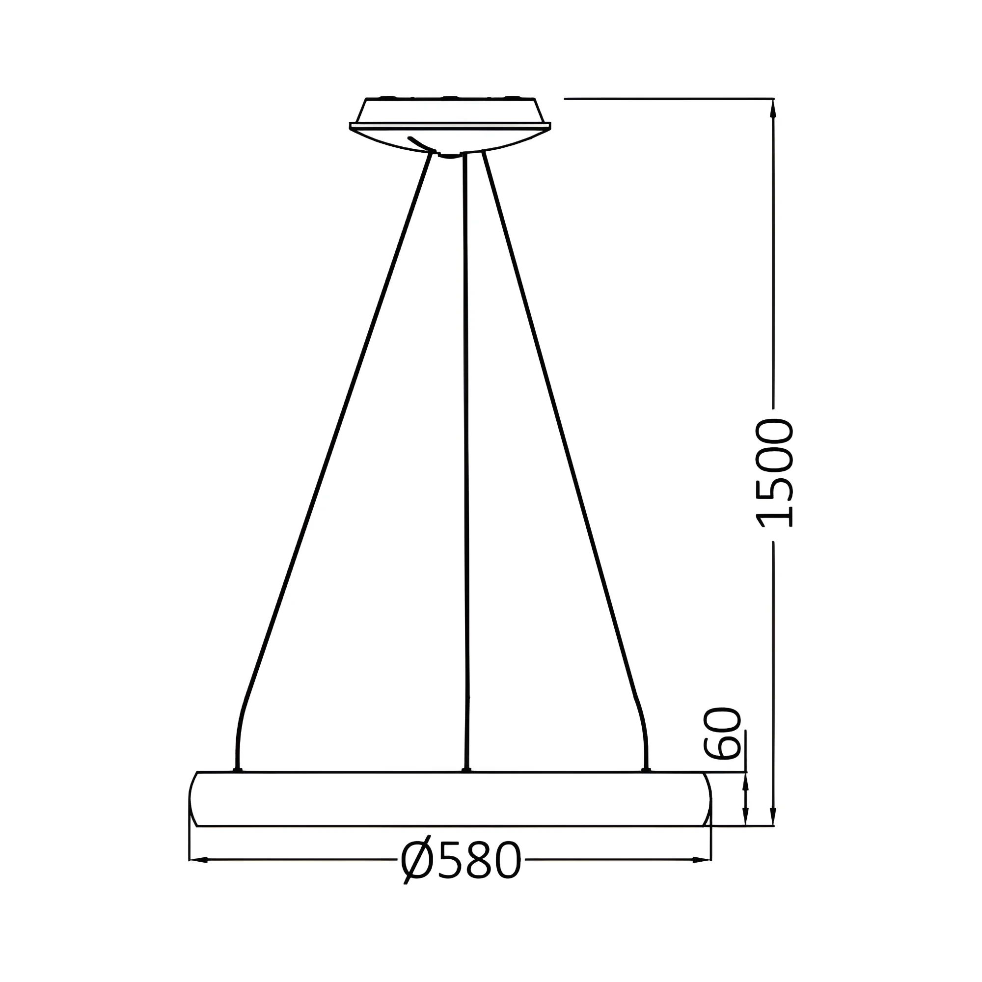 LED VISILICA OKRUGLA 46W ZLATNI CCT IP20 — slika 5