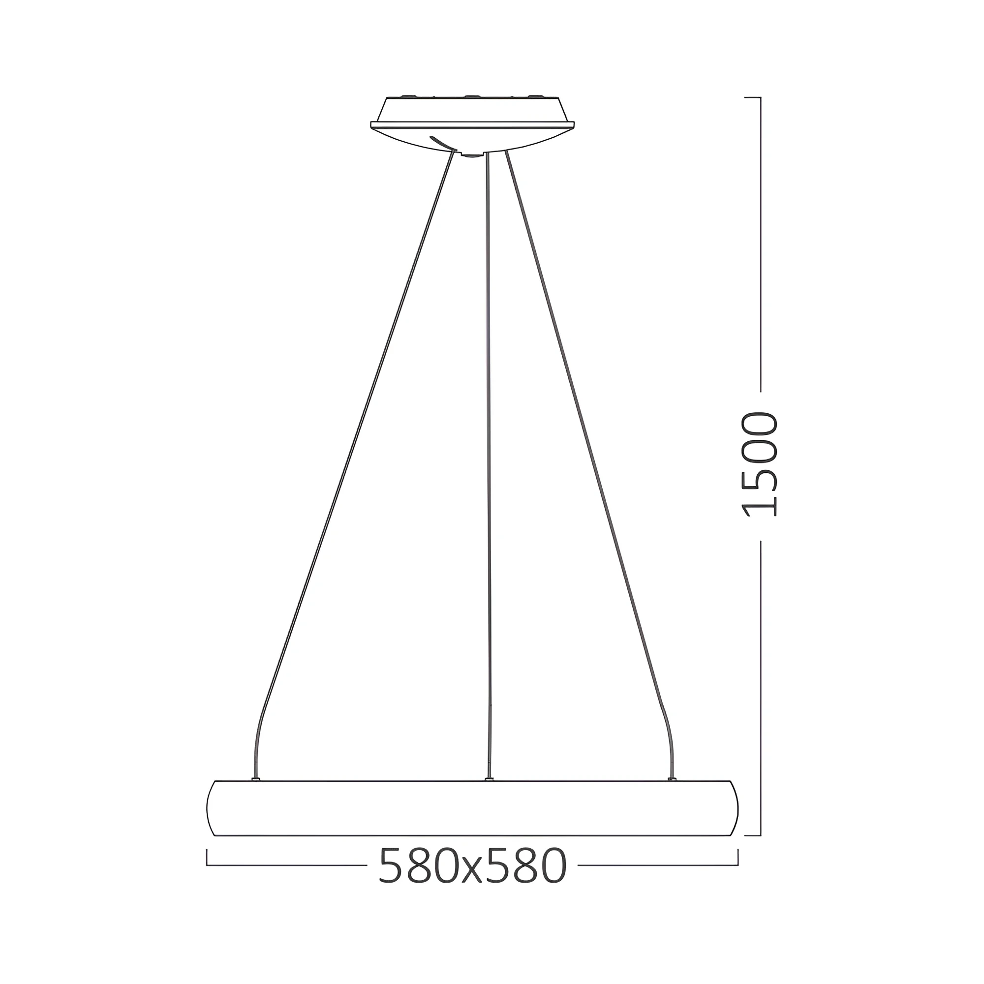 LED VISILICA KVADRATNA 46W BELI CCT IP20 — slika 5