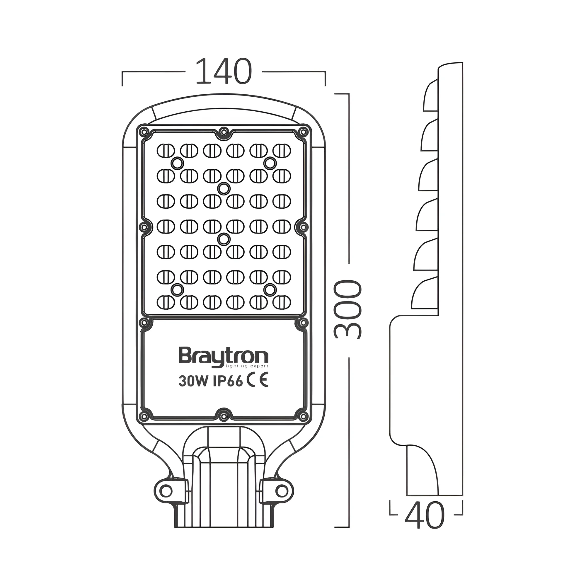 LED ULICNA SVETILJKA 30W SIVA 4000K IP66 — slika 5