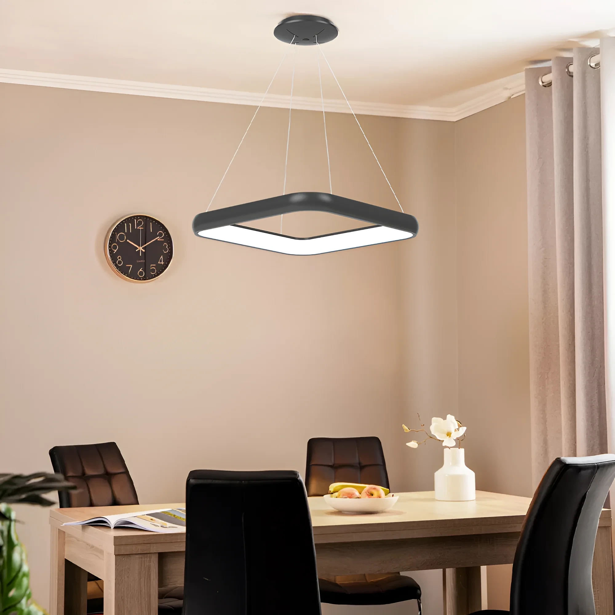 LED VISILICA KVADRATNA 46W CRNI CCT IP20 — slika 2