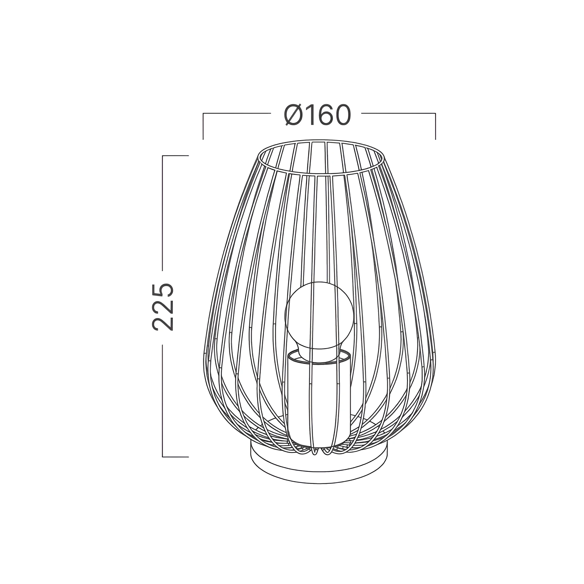 STONA LAMPA E27 CRNI — slika 4