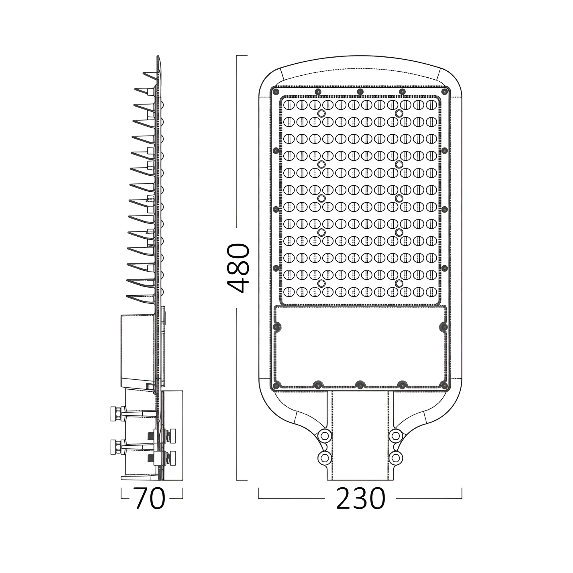 LED ULICNA SVETILJKA 100W SIVA 4000K IP66 — slika 5