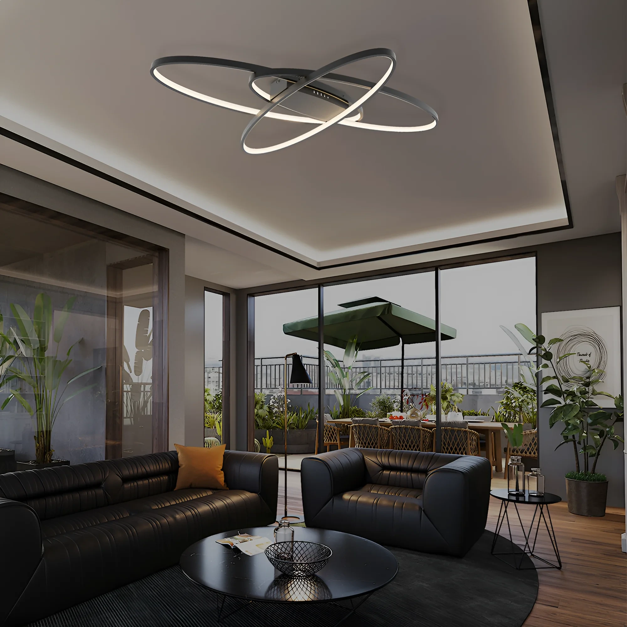 LED PLAFONJERA OKRUGLA 72W CRNI IP20 — slika 2