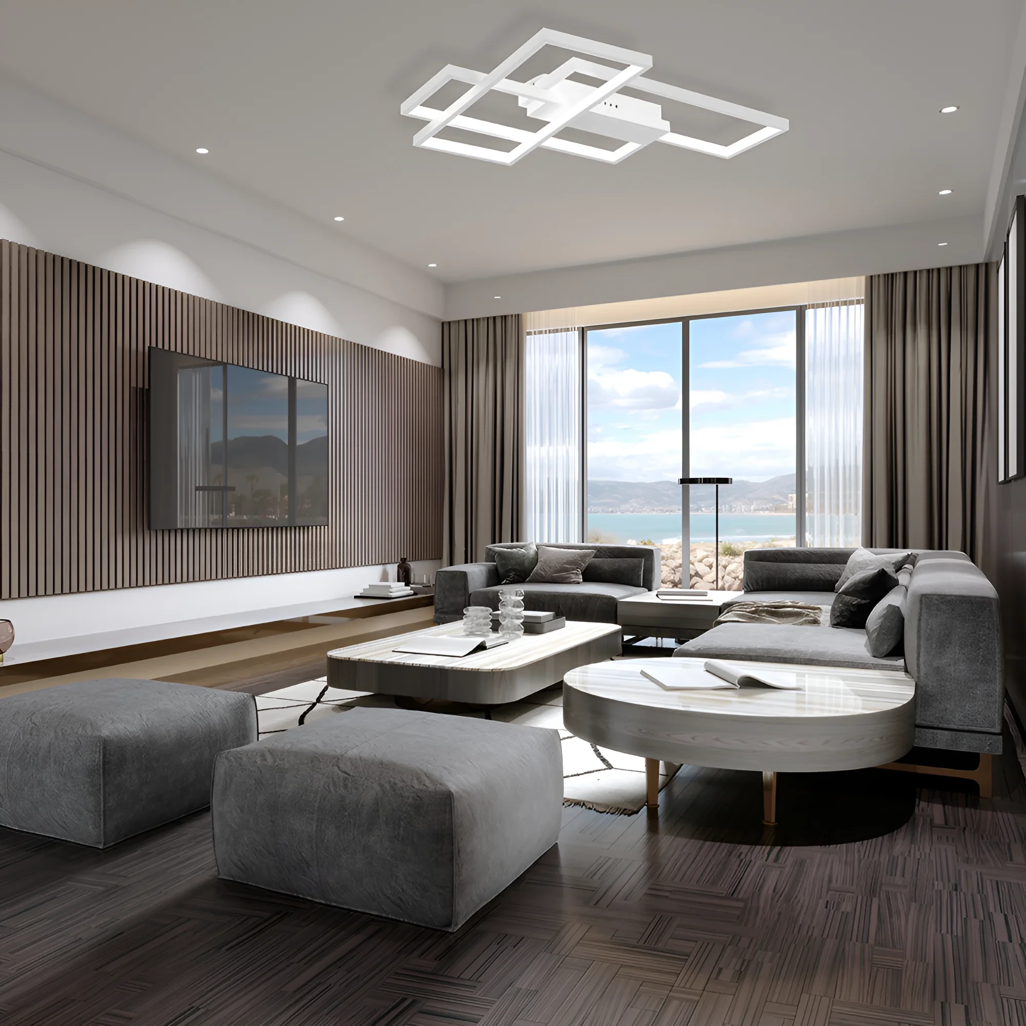 LED PLAFONJERA OKRUGLA 65W BELI IP20 — slika 2