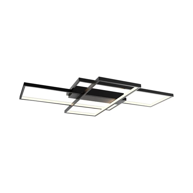 LED PLAFONJERA OKRUGLA 80W CRNI CCT SA DALJINSKIM IP20