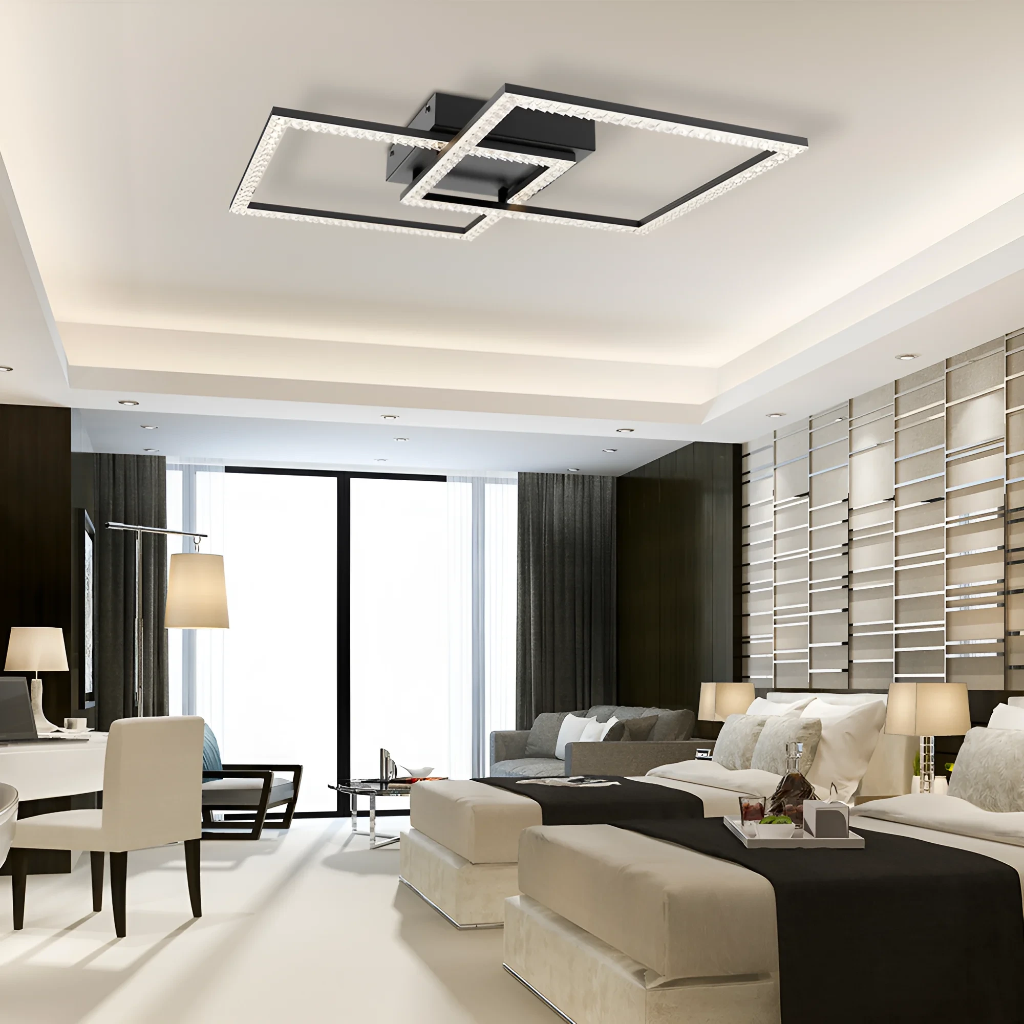 LED PLAFONJERA 55W CRNI CCT — slika 2