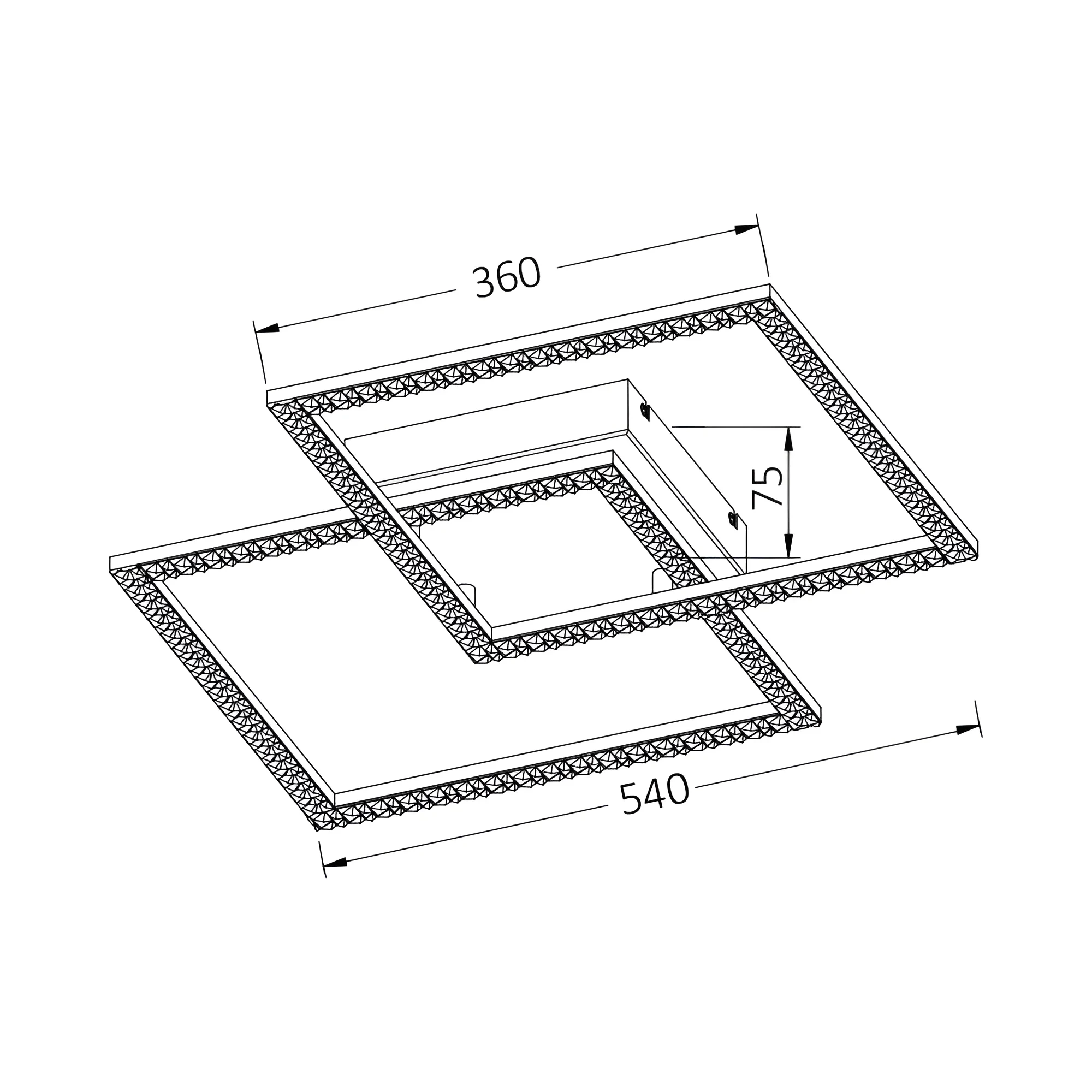 LED PLAFONJERA 55W CRNI CCT — slika 6