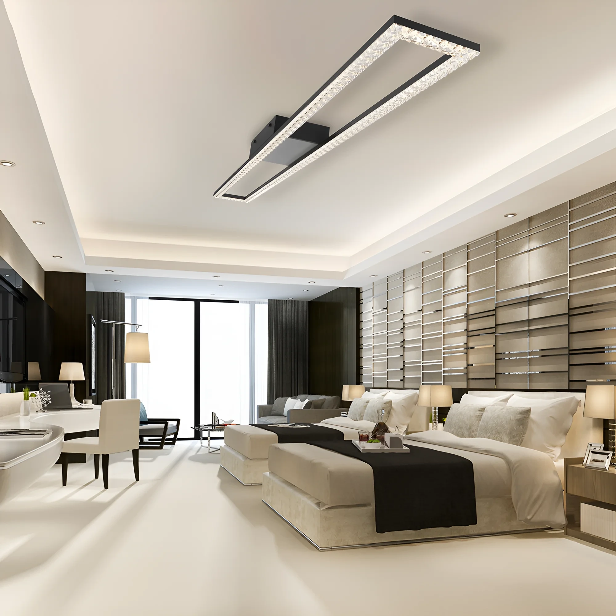 LED PLAFONJERA 40W CRNI CCT — slika 2