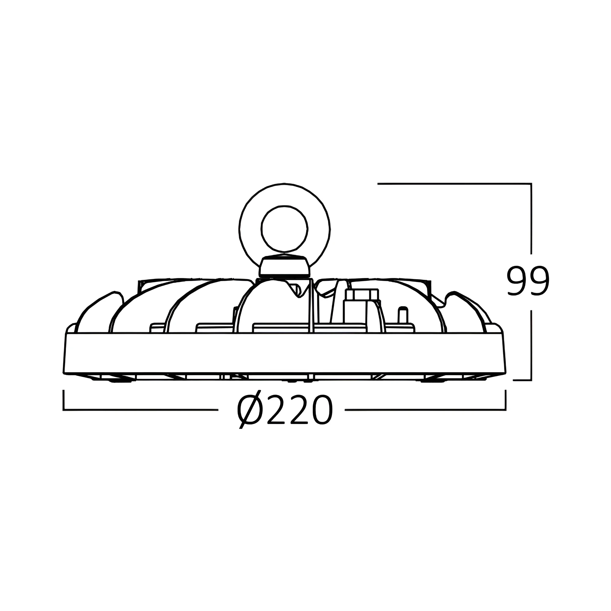 LED INDUSTRIJSKO ZVONO 100W SIVI 6500K IP65 — slika 5