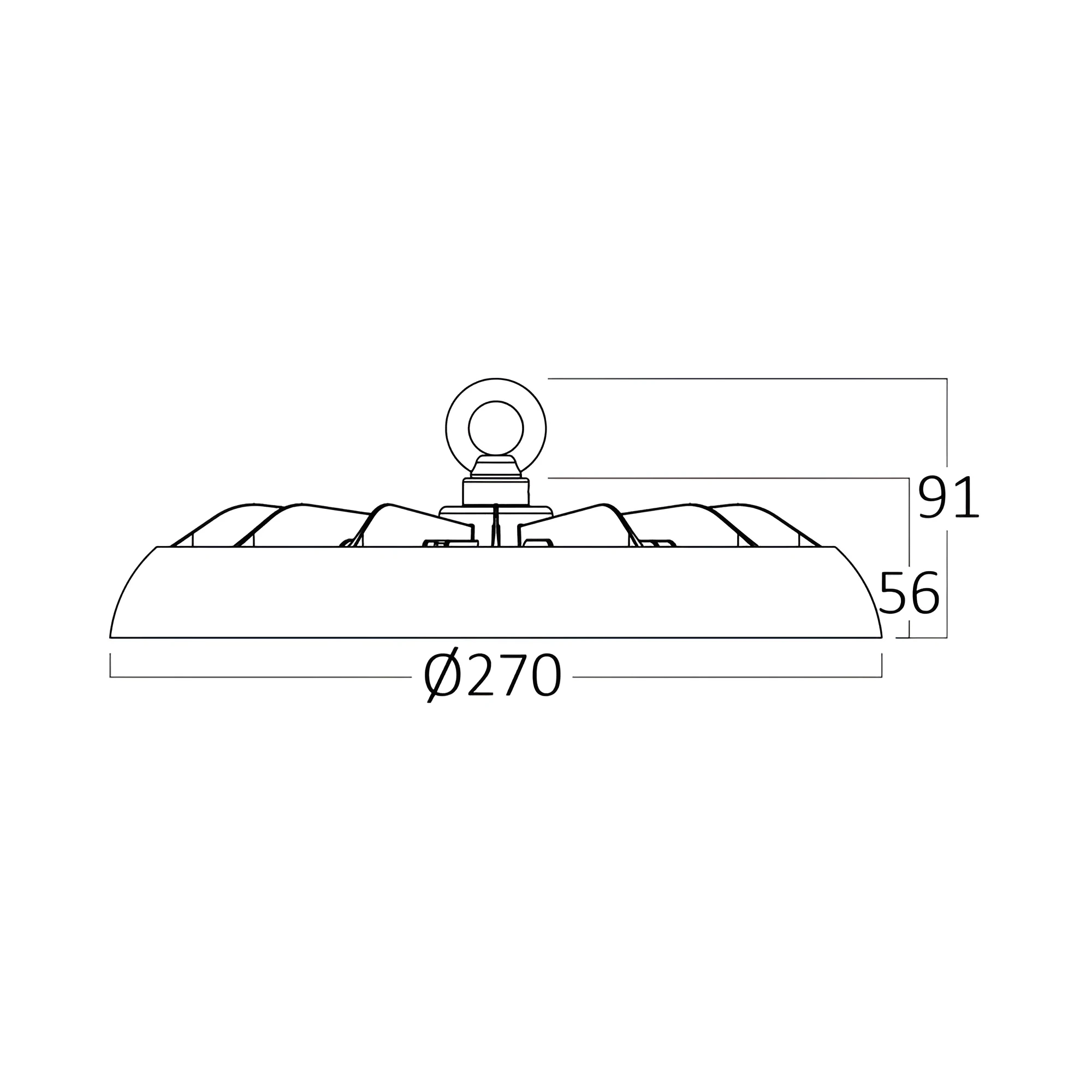 LED INDUSTRIJSKO ZVONO 100W CRNI CCT IP65 — slika 8