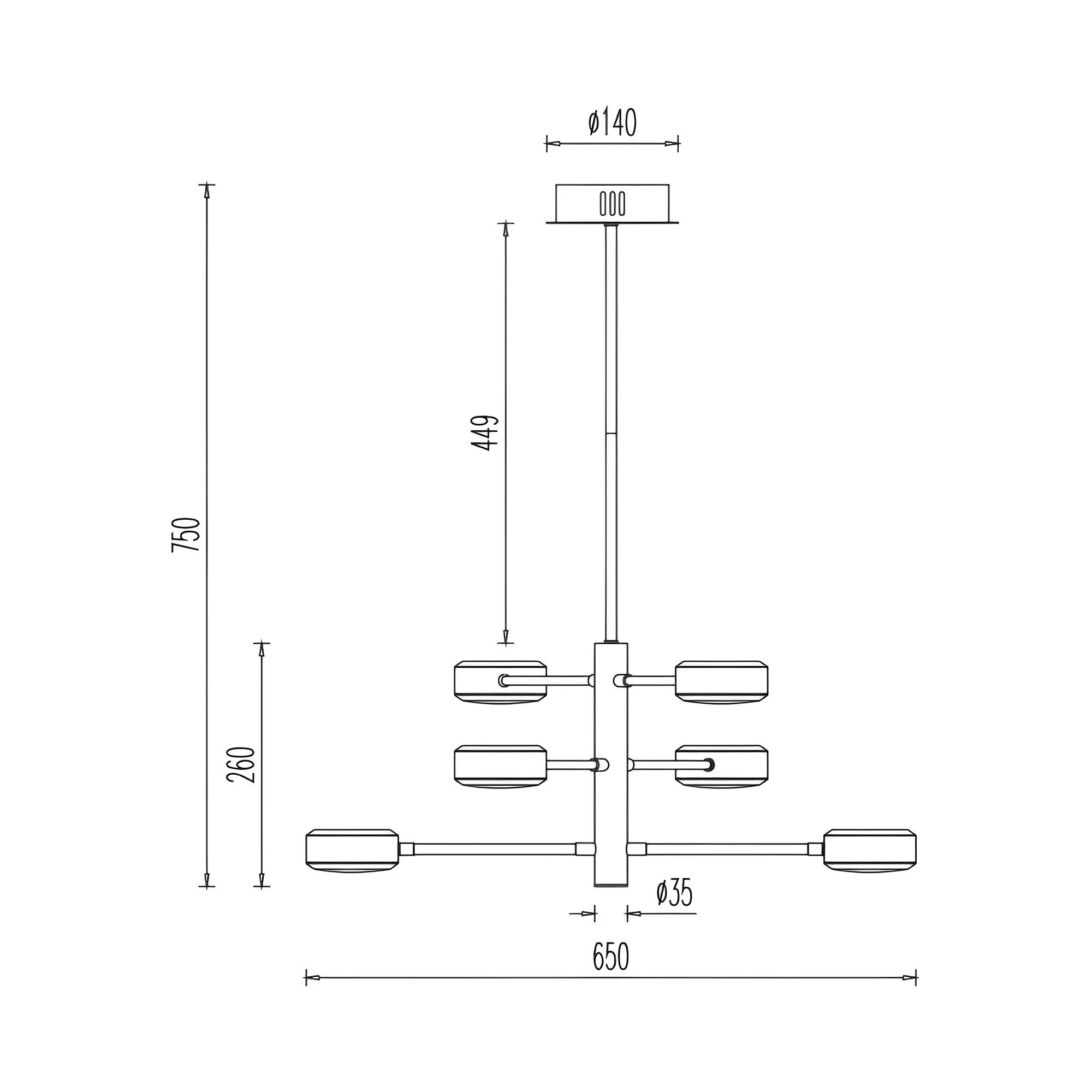 LED VISILICA 48W CRNI 3000K — slika 4