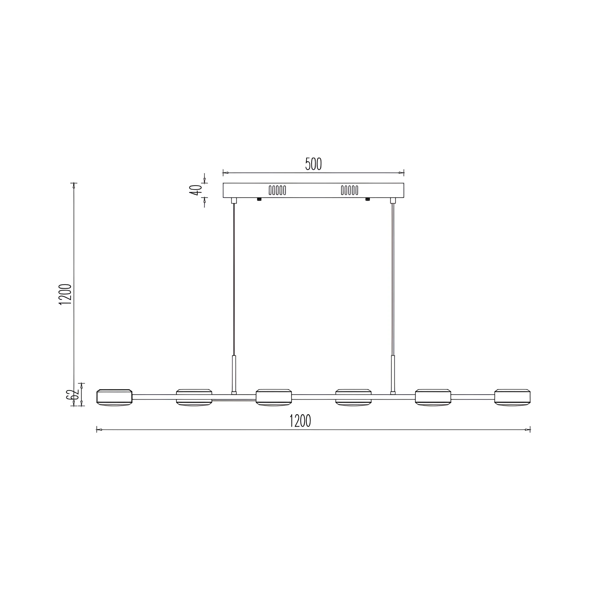 LED VISILICA 48W CRNI 3000K — slika 4