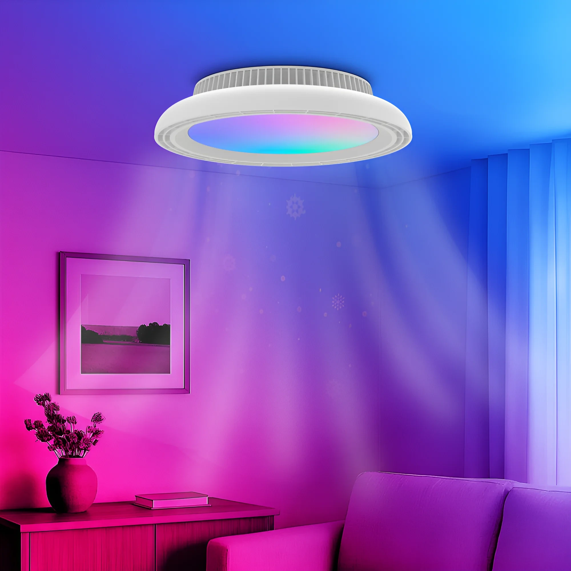 LED PLAFONSKI VENTILATOR 24+30W BELI CCT IP20 — slika 4