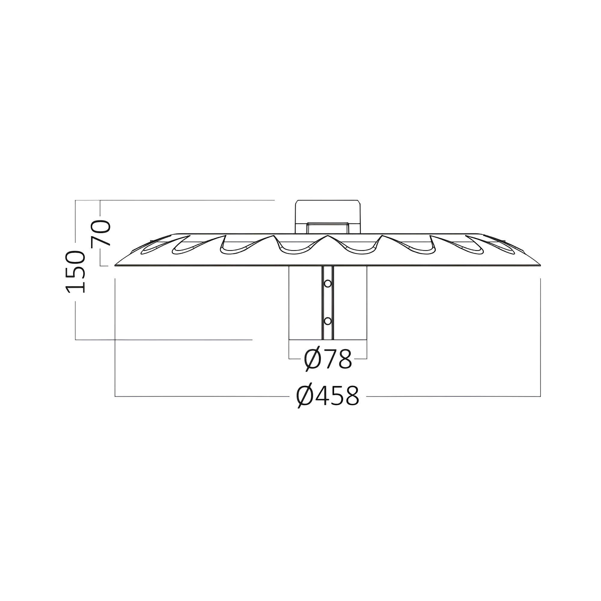 LED TOP LIGHT 70W D460 CRNI CCT — slika 7