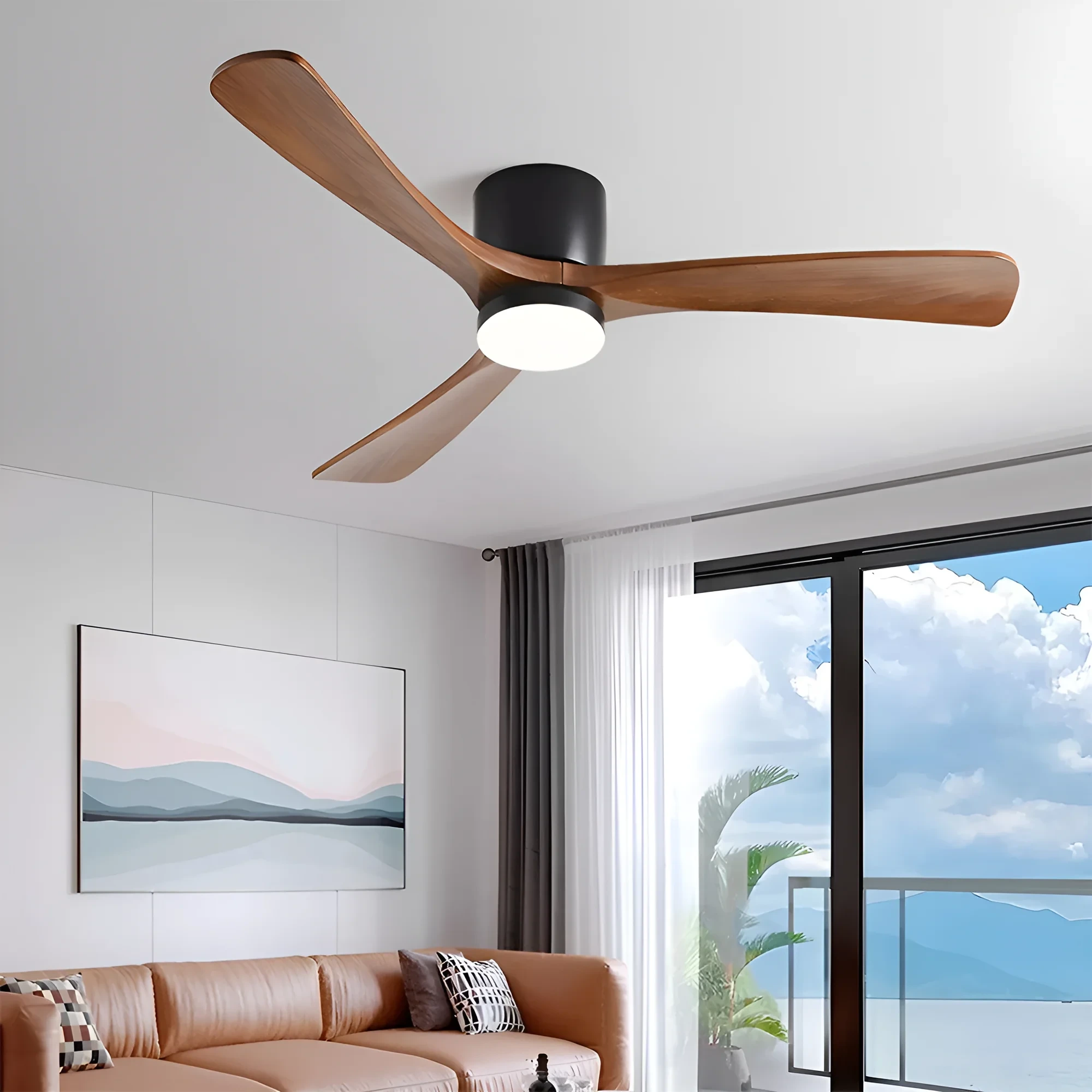 LED PLAFONSKI VENTILATOR 48+30W CRNI CCT IP20 — slika 2