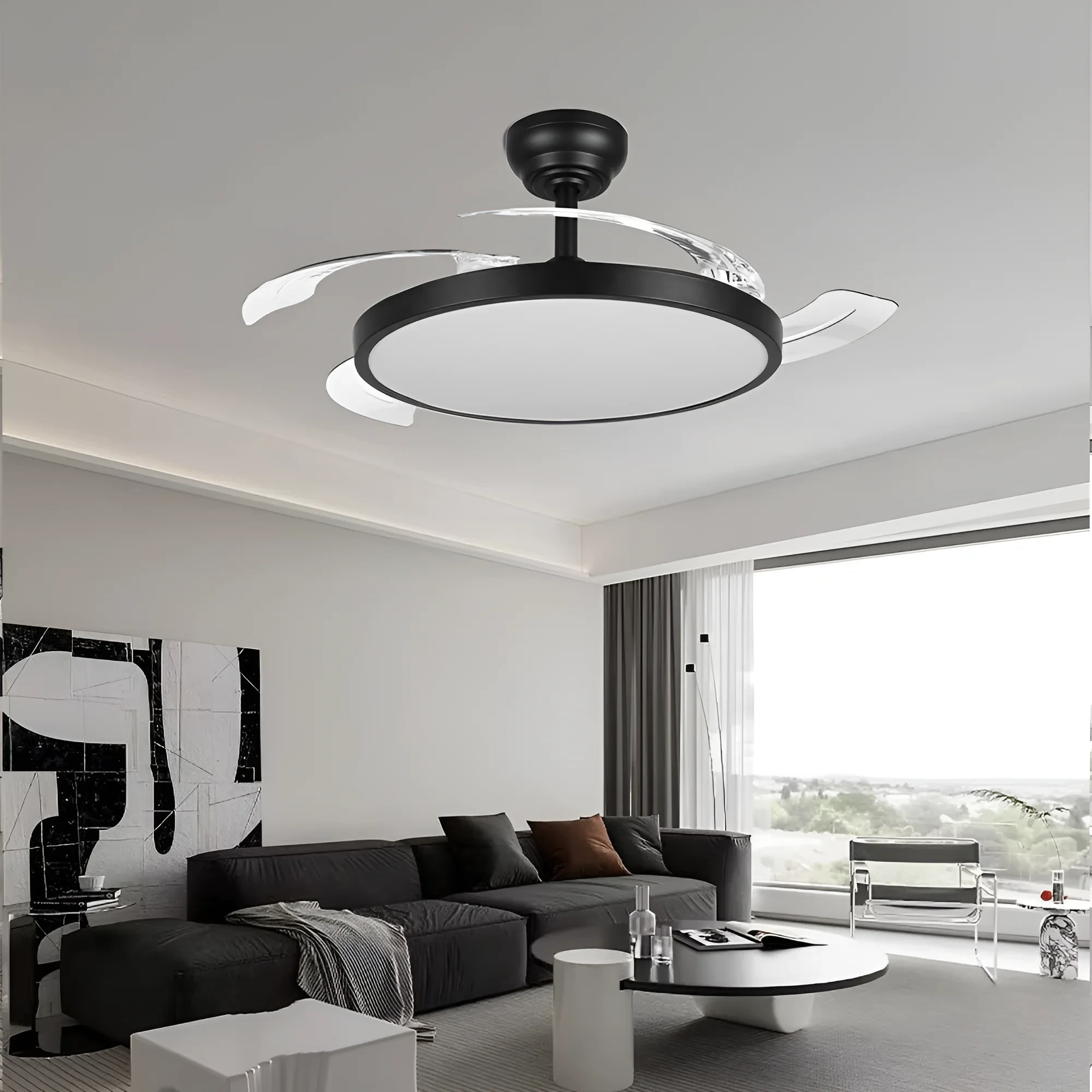 LED PLAFONSKI VENTILATOR 42+30W CRNI CCT IP20 — slika 2
