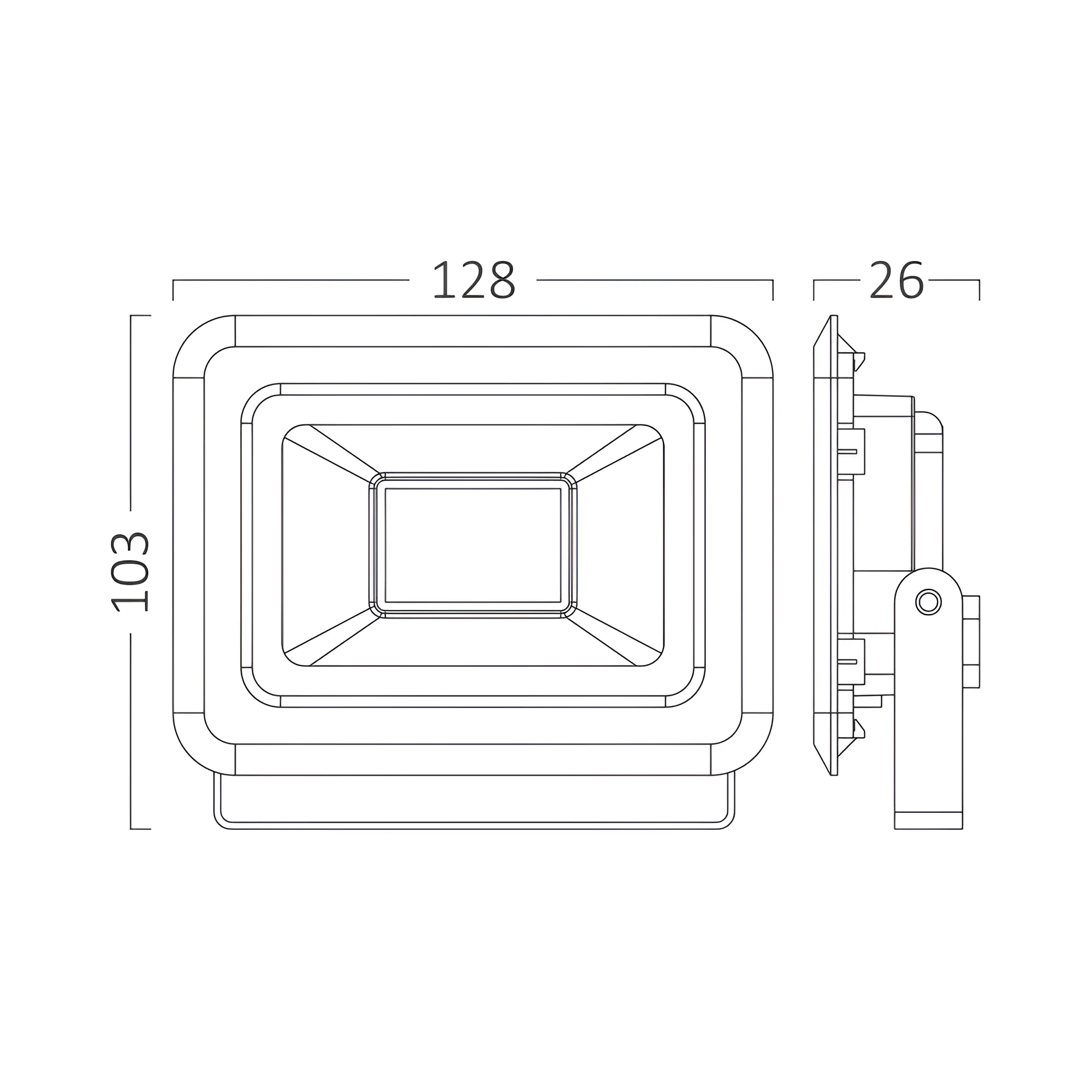 LED REFLEKTOR 20W CRNI 4000K IP65 — slika 5