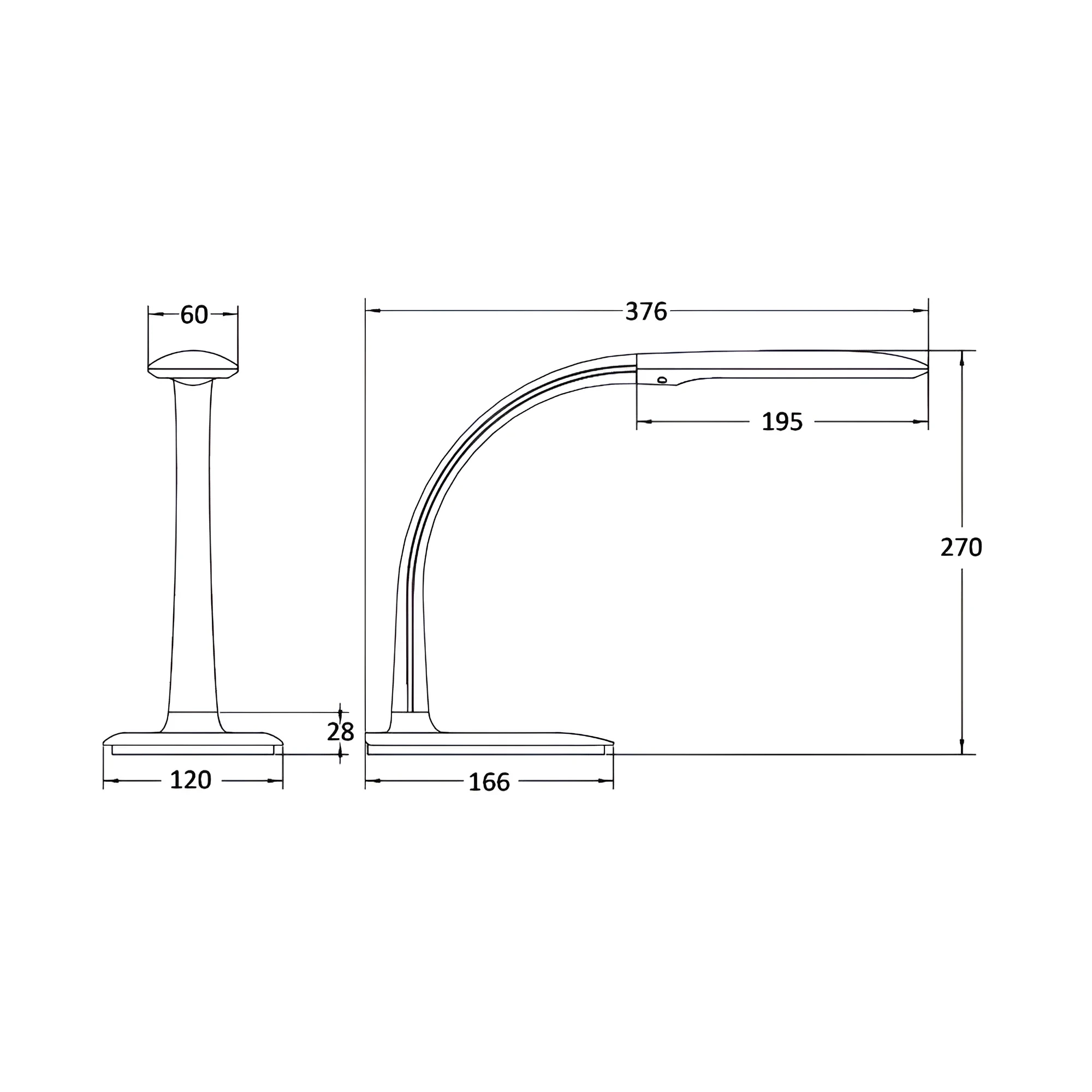 LED STONA LAMPA 7W CRNA 5000K — slika 3