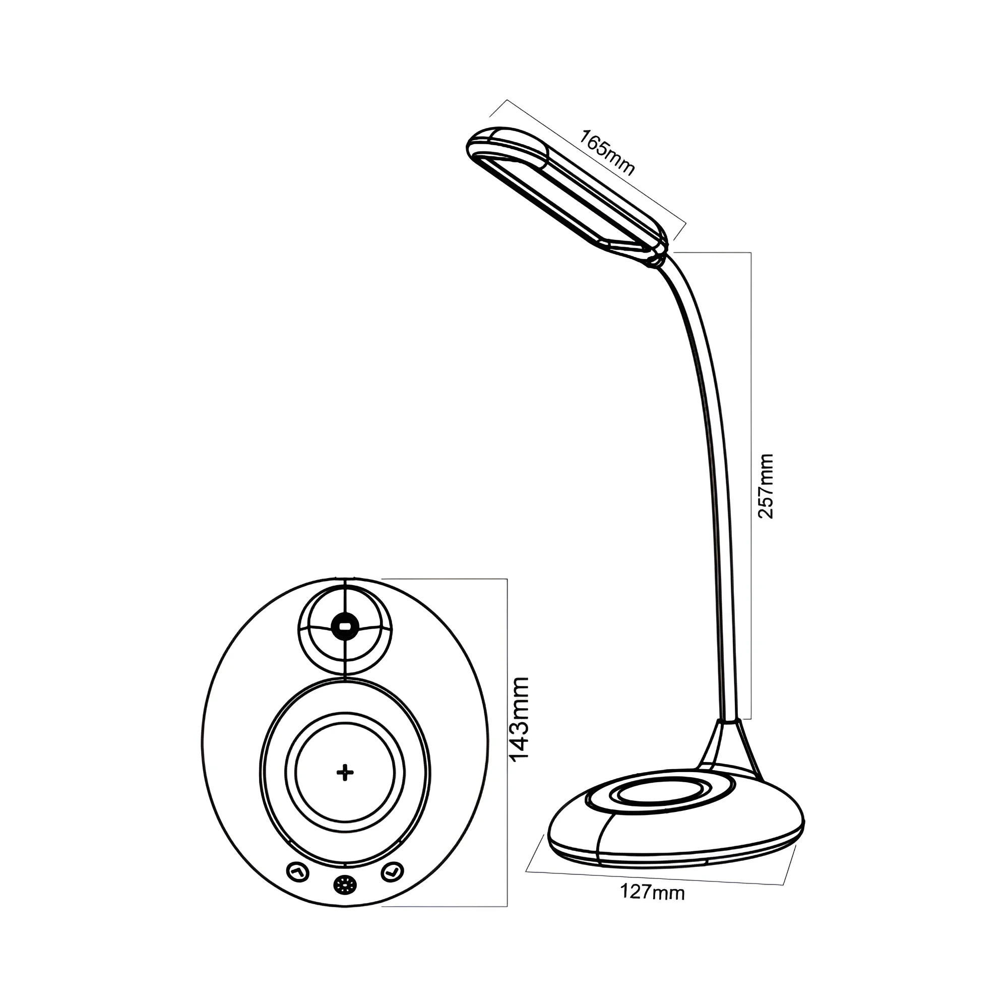 LED STONA LAMPA 5W CRNA CCT — slika 4