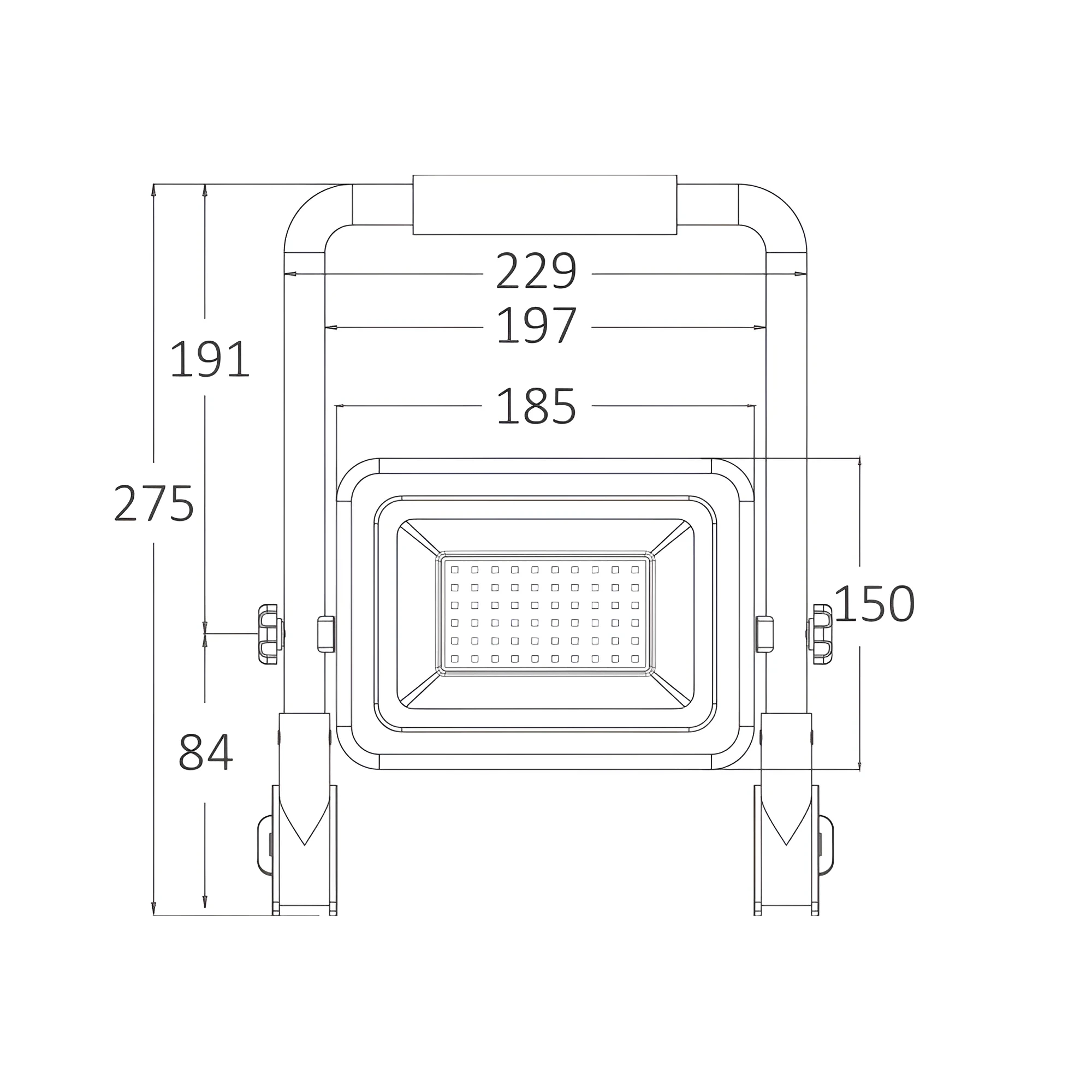 LED RADNO SVETLO 50W CRNI CCT — slika 4
