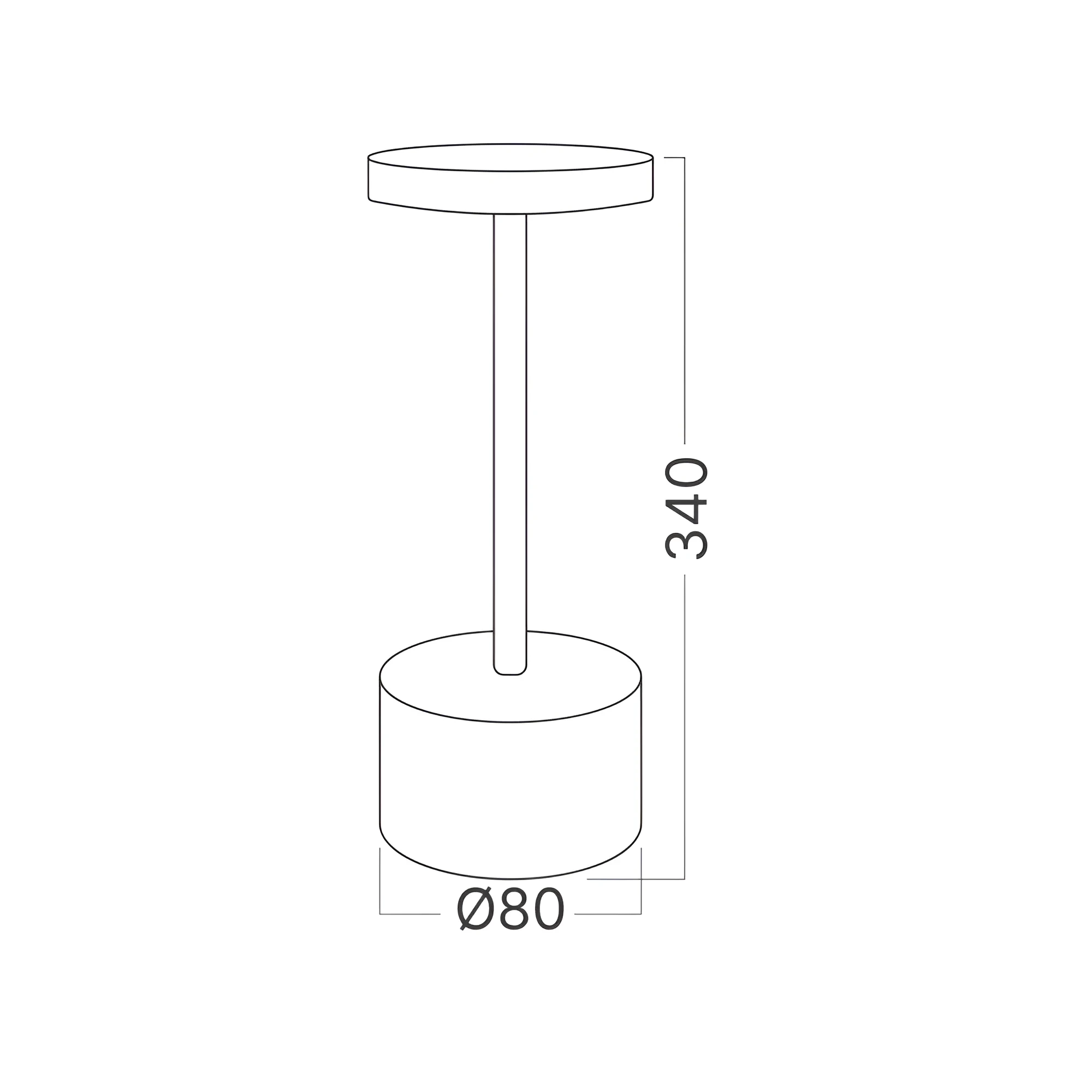 LED PUNJIVA STONA LAMPA 2W CRNA CCT — slika 6