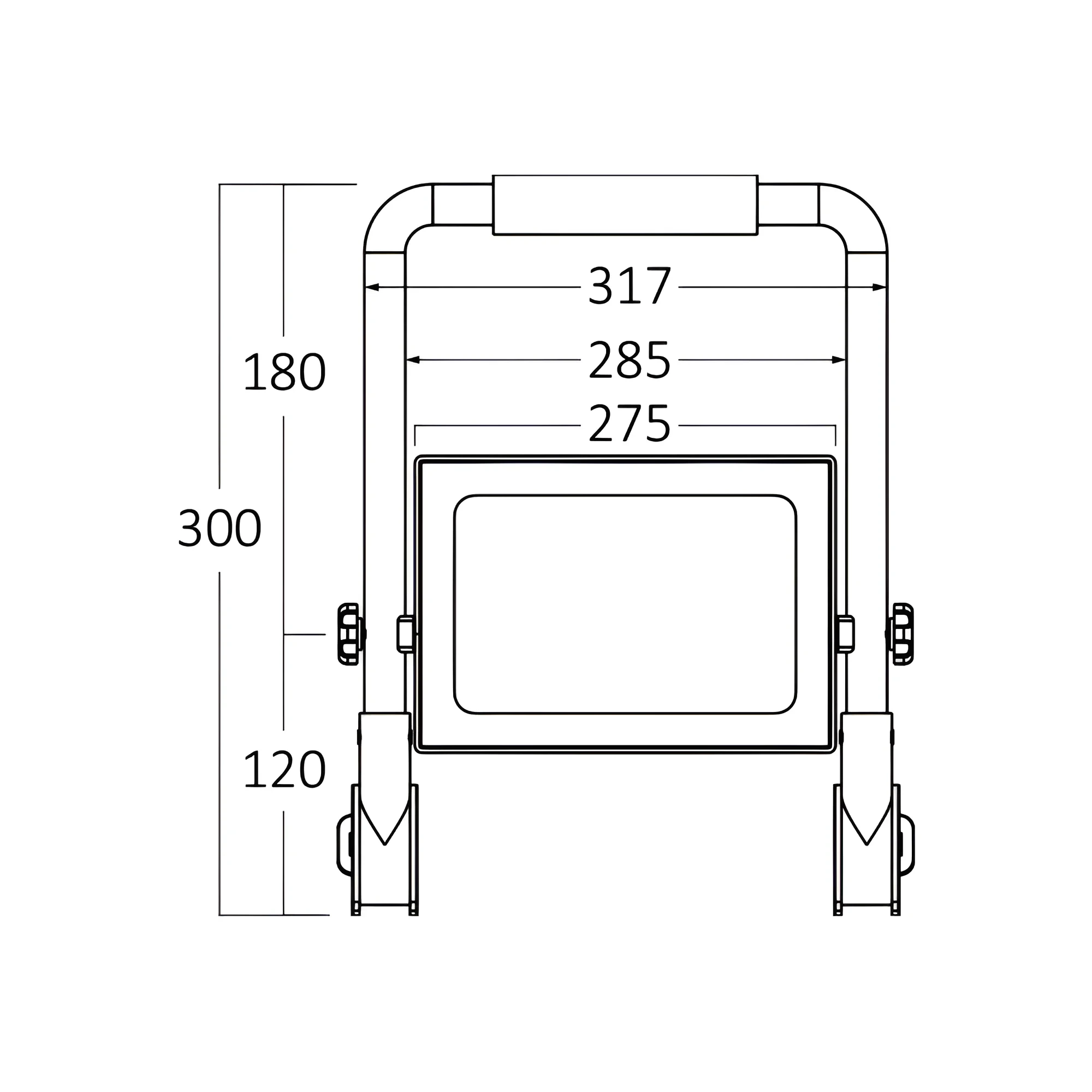 LED RADNO SVETLO 100W CRNI 6500K — slika 3