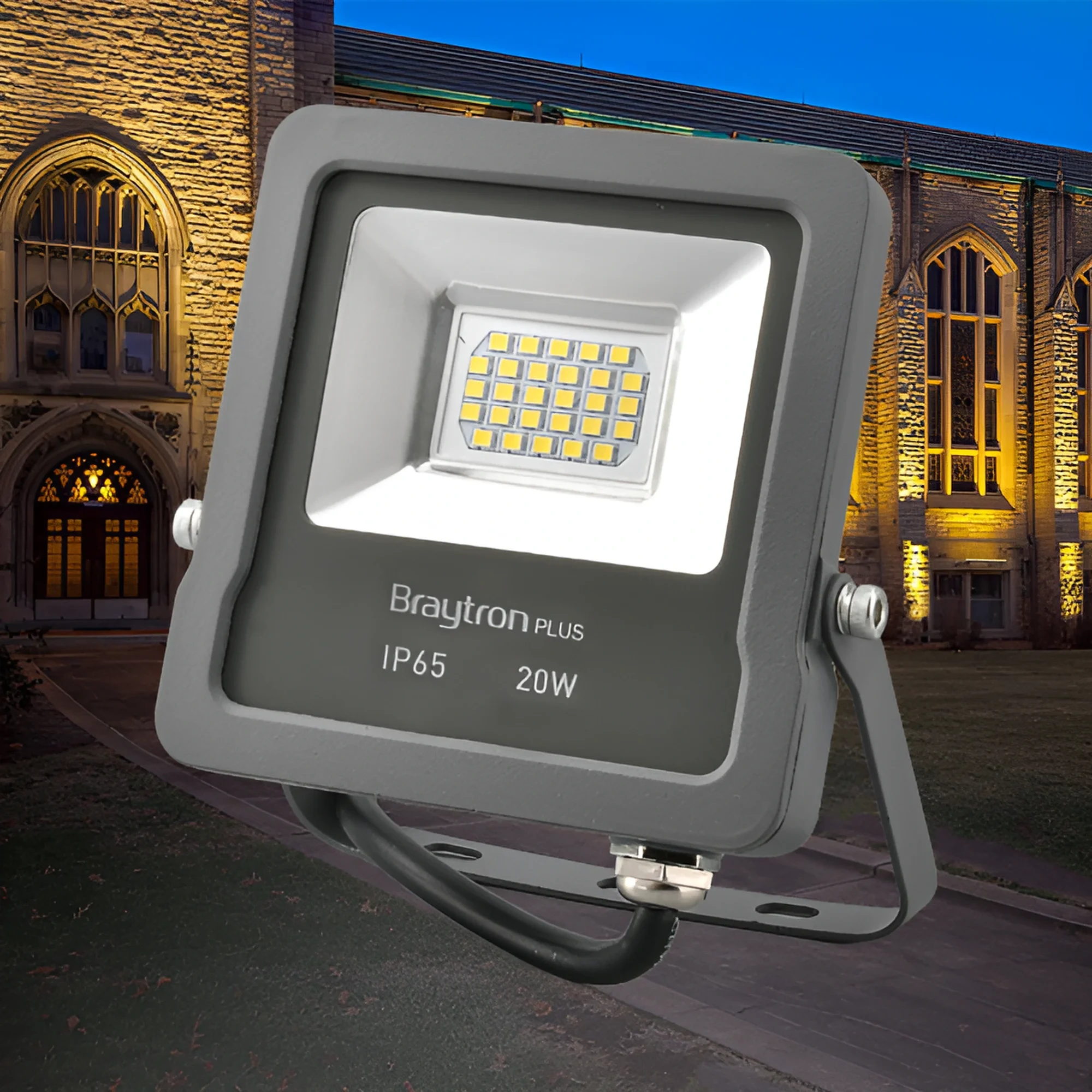LED REFLEKTOR 20W SIVI 3000K IP65 — slika 2