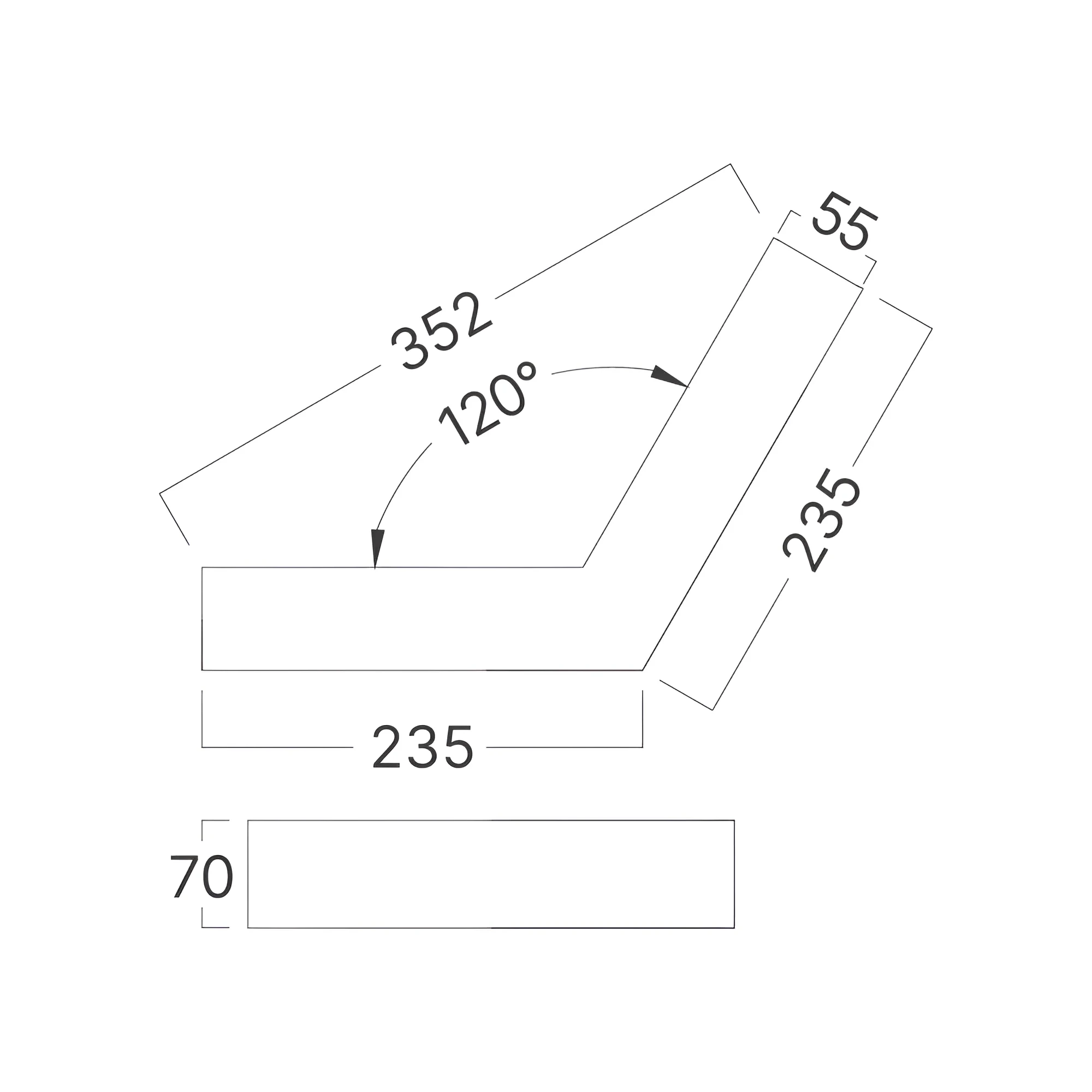 LED LINEARNA SVETILJKA L-OBLIK 13W BELI CCT IP20 — slika 9