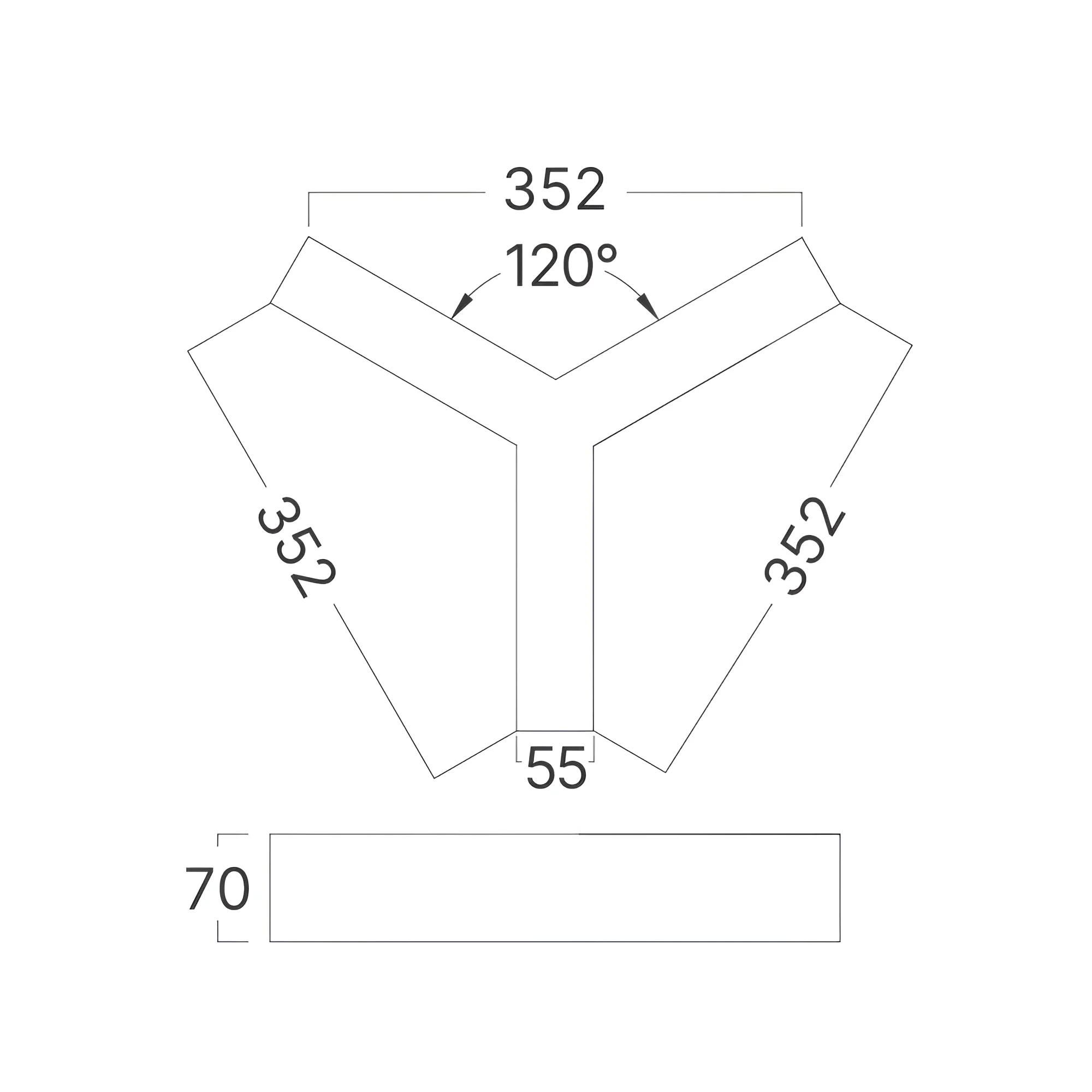 LED LINEARNA SVETILJKA Y-OBLIK 13W BELI CCT IP20 — slika 9