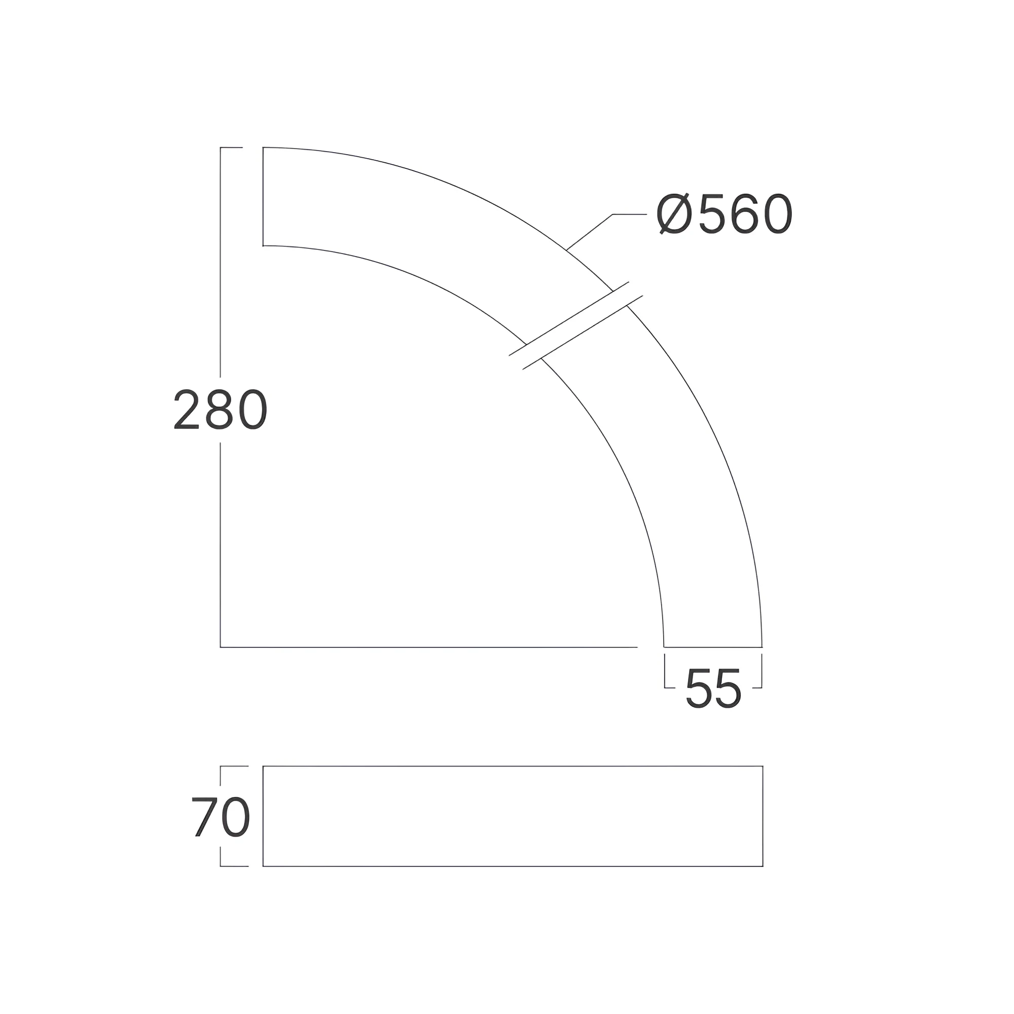 LED LINEARNA SVETILJKA CETVRT KRUGA 18W CRNI CCT IP20 — slika 9