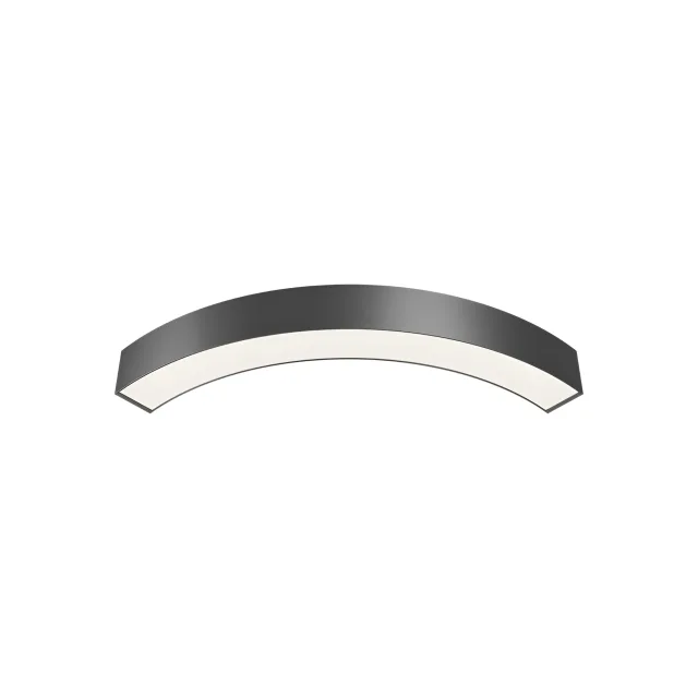 LED LINEARNA SVETILJKA CETVRT KRUGA 24W CRNI CCT IP20