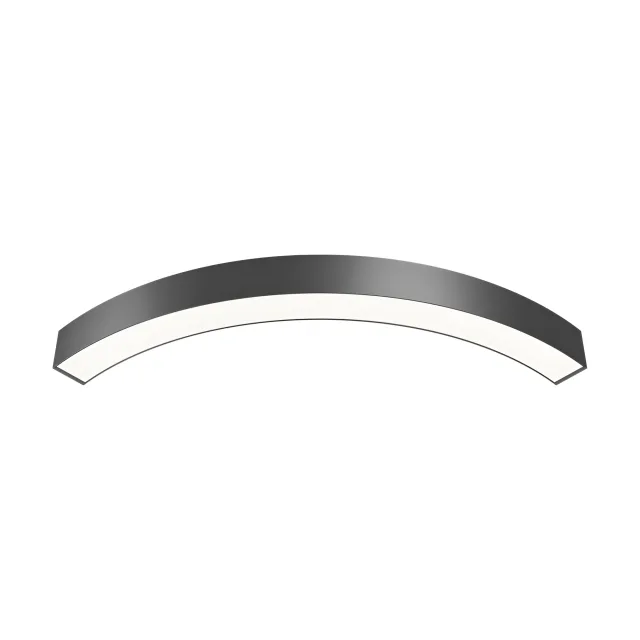 LED LINEARNA SVETILJKA CETVRT KRUGA 30W CRNI CCT IP20