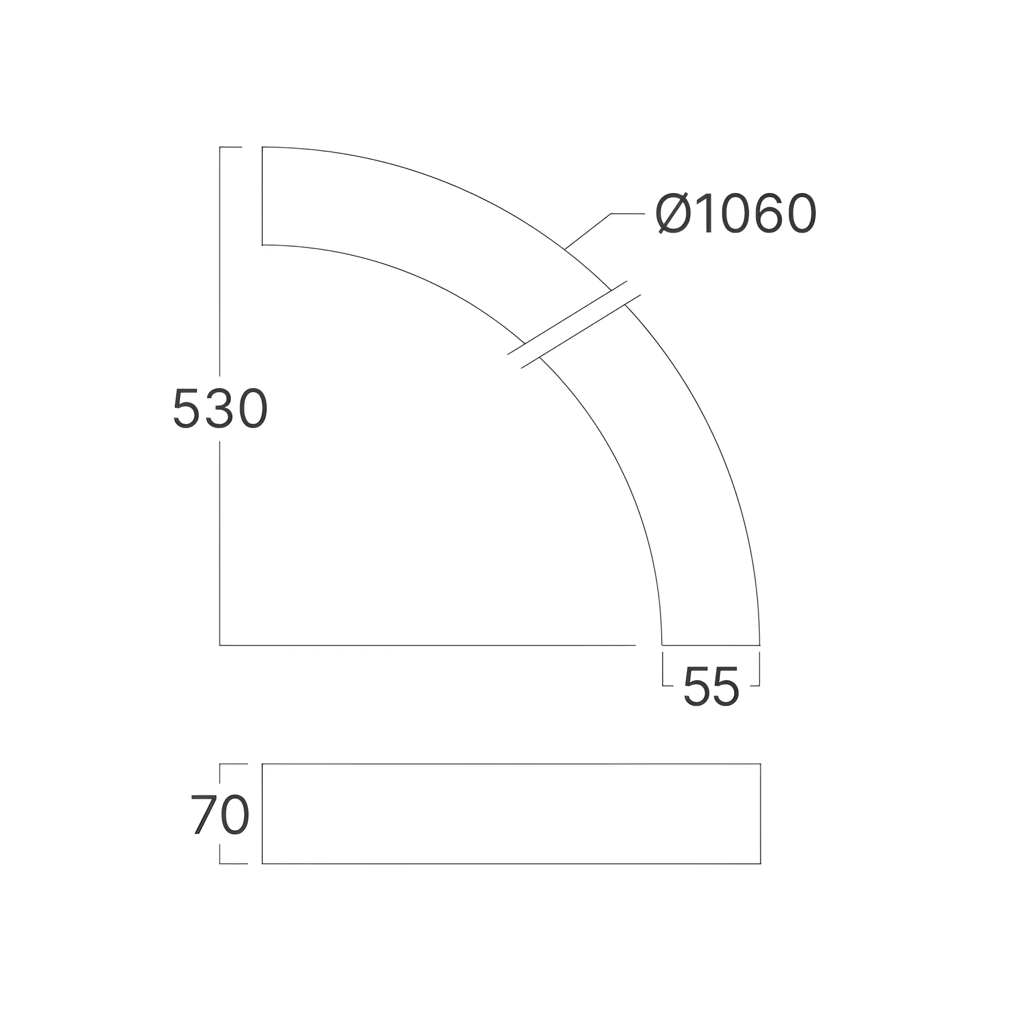 LED LINEARNA SVETILJKA CETVRT KRUGA 30W CRNI CCT IP20 — slika 9