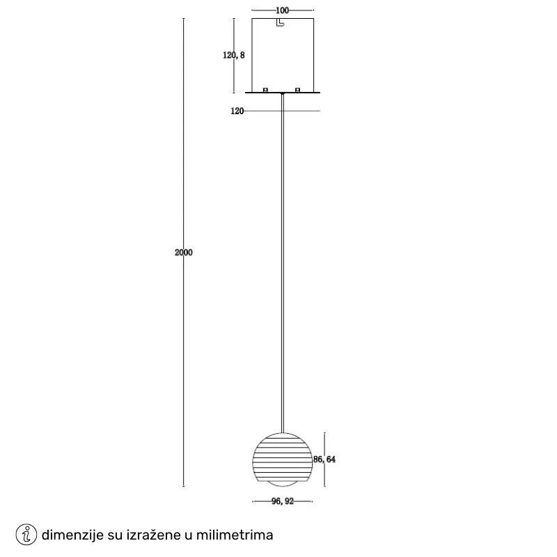 SOLEA 69 VISILICA 6W CCT CRNA — slika 3