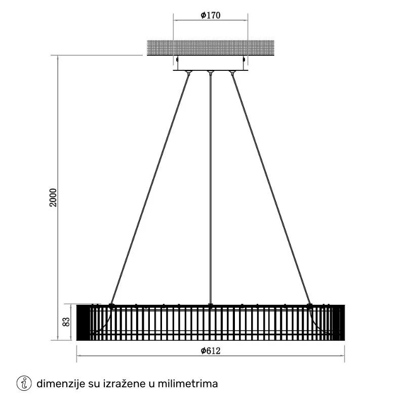 SOLEA 70 LUSTER 40W CCT BELA — slika 3