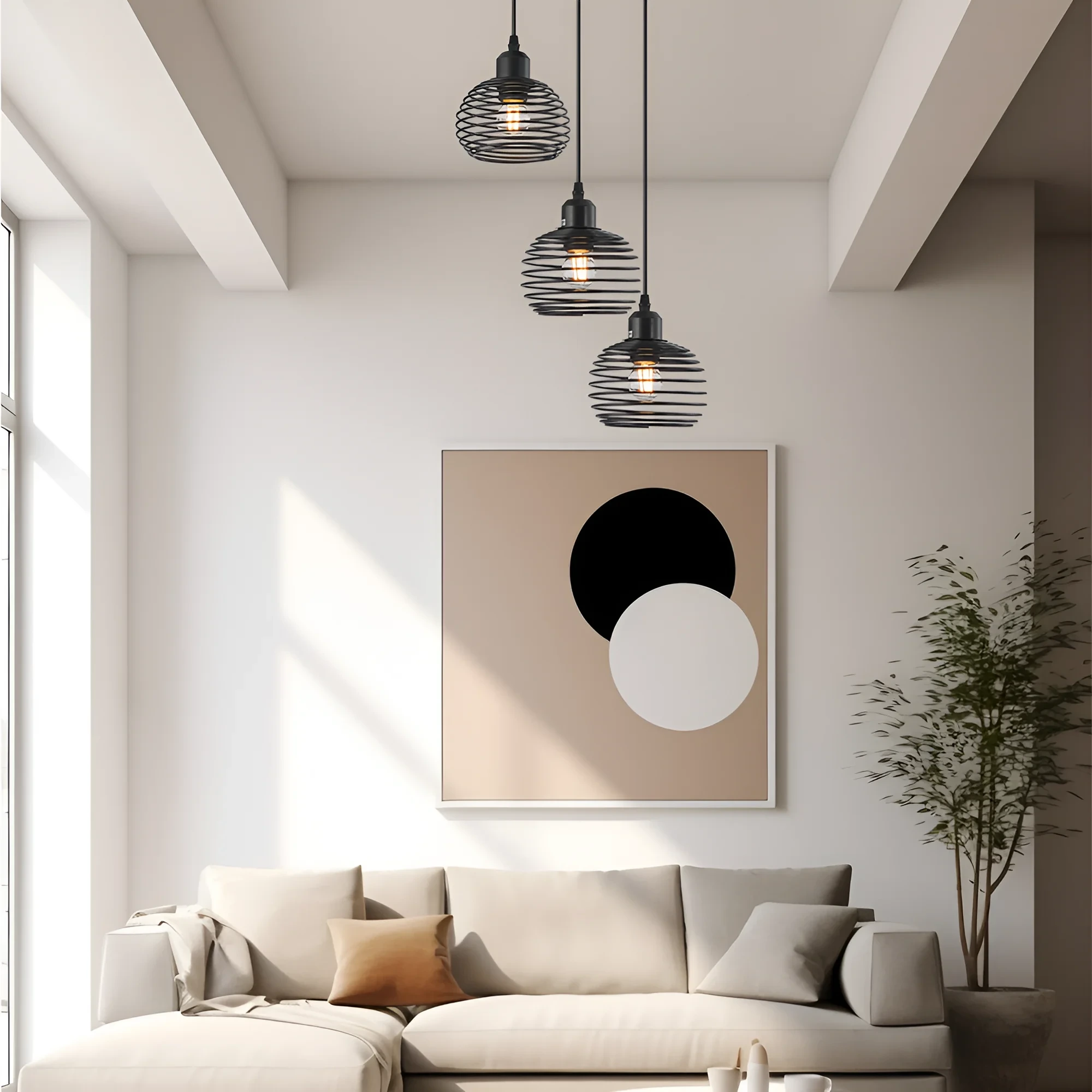 VISILICA 3-GLAVA E27 CRNI — slika 2